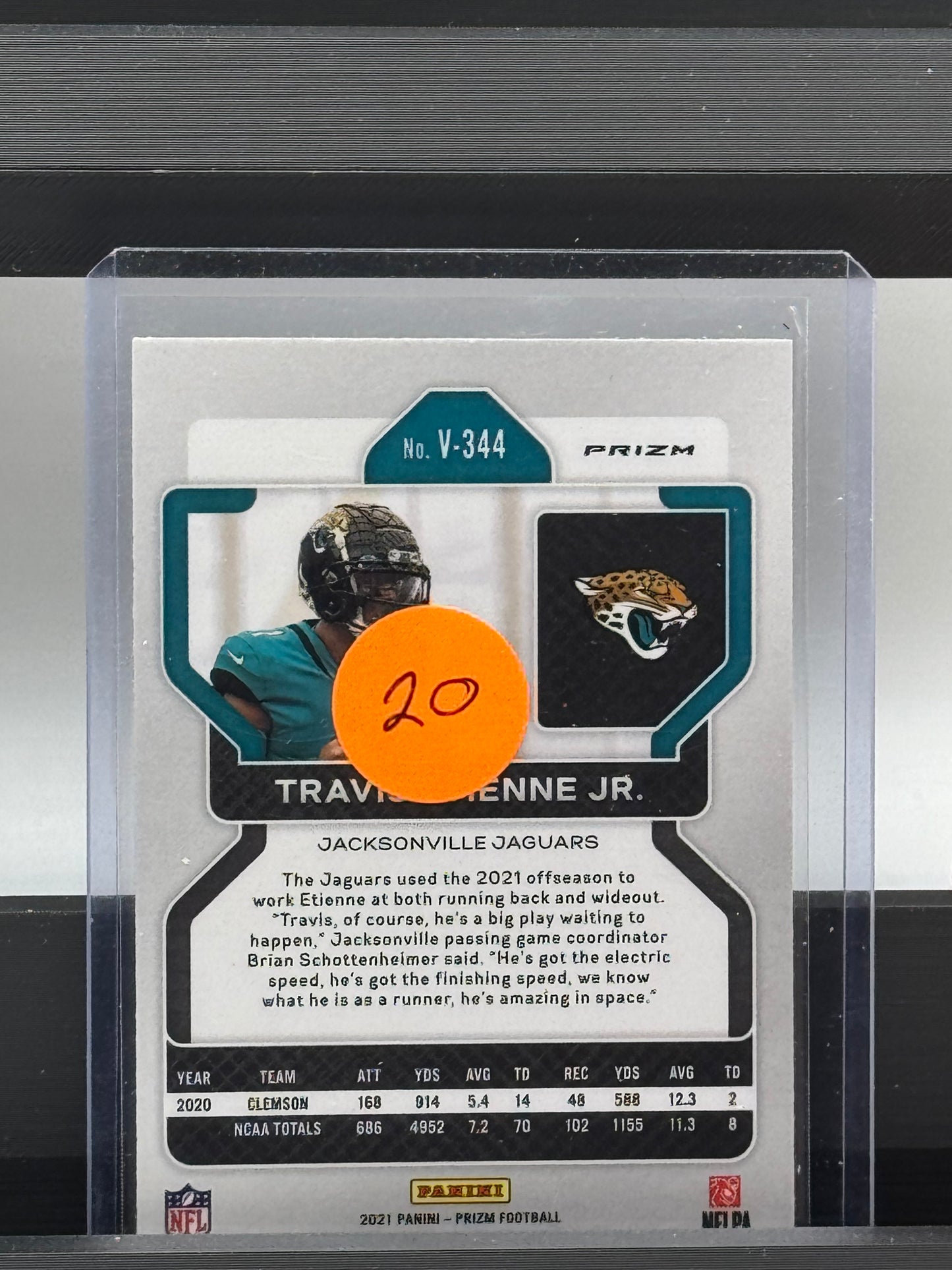 2021 Panini Prizm #V-344 Travis Etienne Silver RC Jacksonville Jaguars