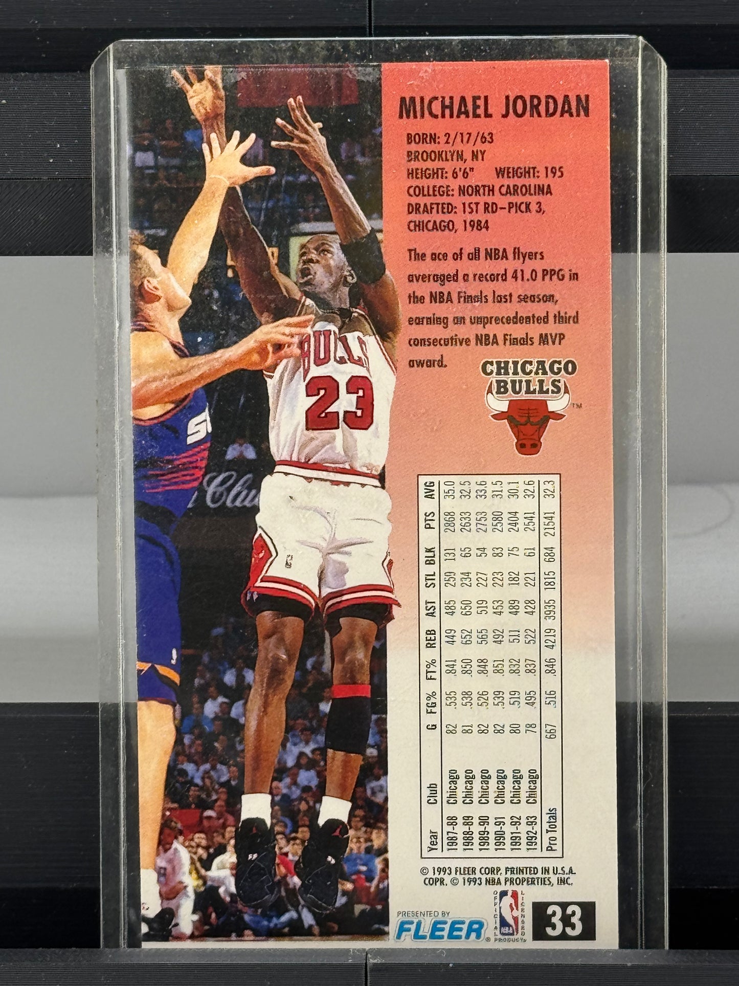 1993-94 Fleer NBA Jam Session #33 Michael Jordan Jumbo Card