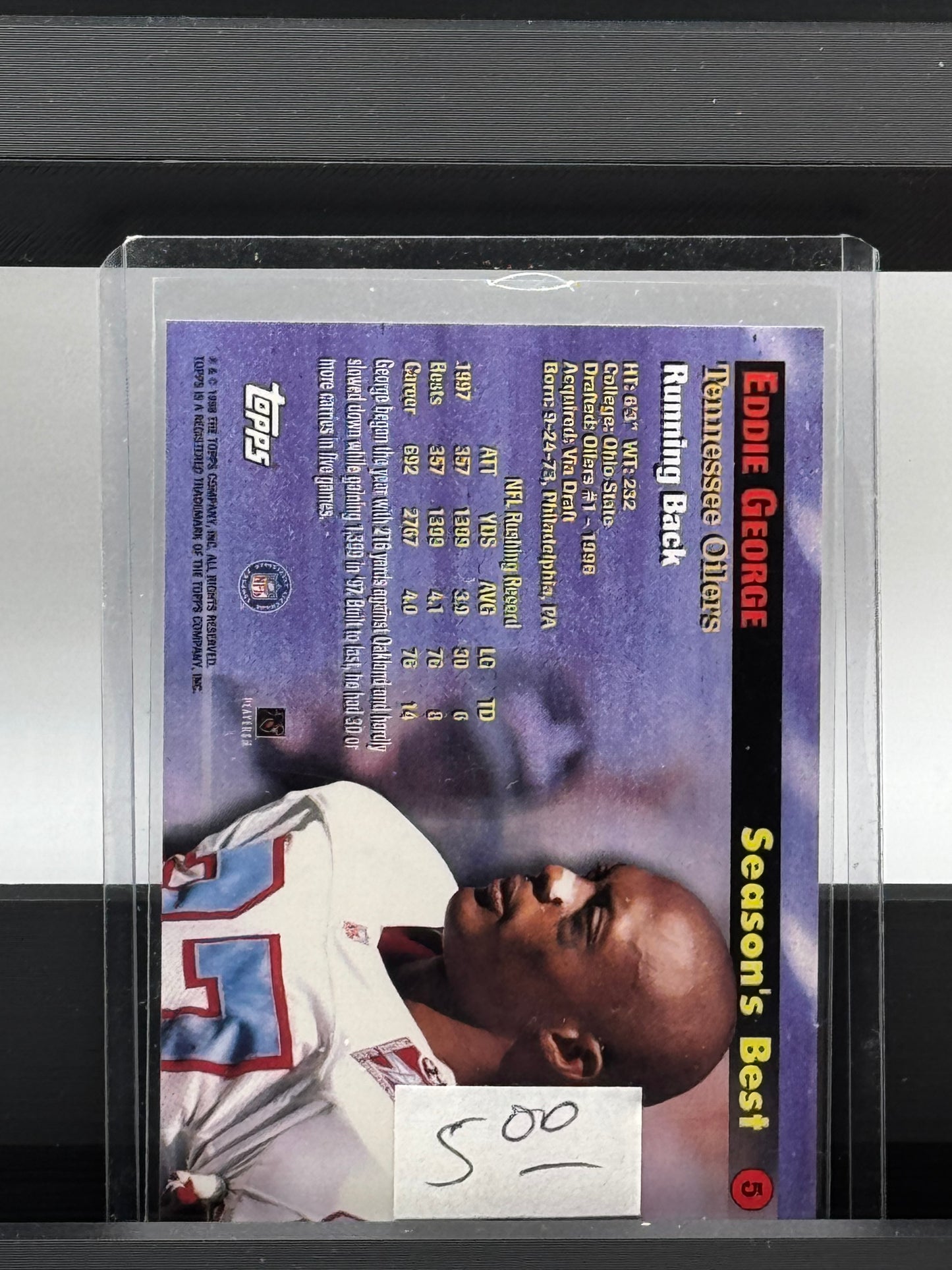 1988 Topps #5 Eddie George Houston Oilers