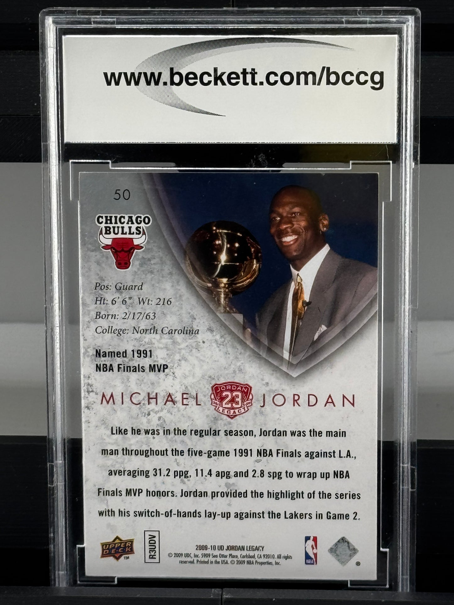2009-10 Upper Deck MJ Legacy Collection Gold #50 Michael Jordan BCCG 10
