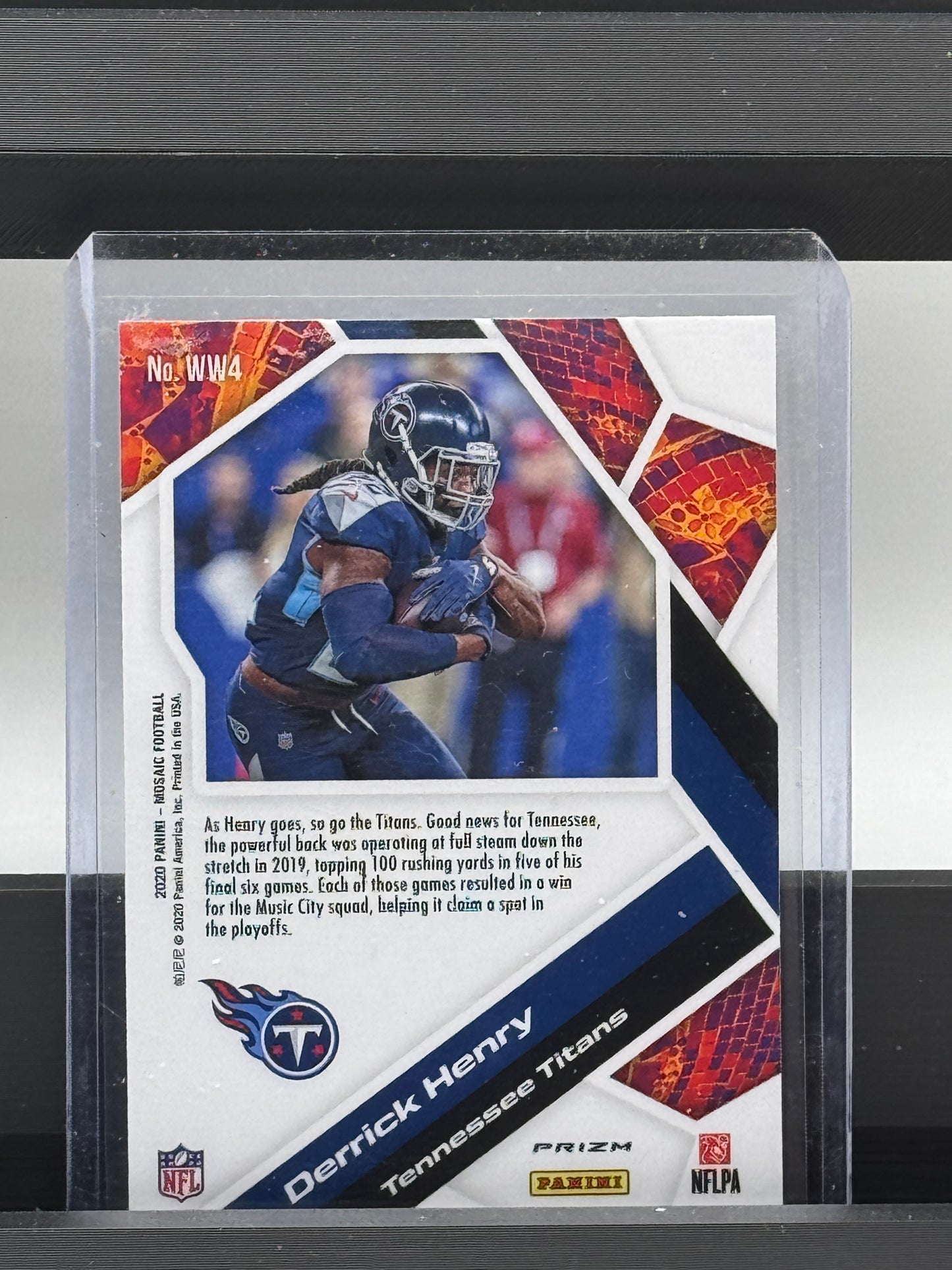2020 Panini Mosaic #WW4 Derrick Henry Will To Win Prizm Tennessee Titans
