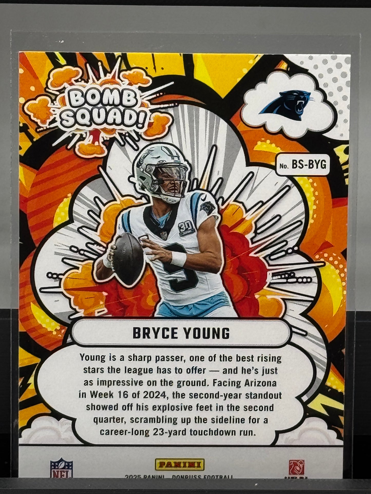 2025 Donruss #BS-BYG Bryce Young Bomb Squad Carolina Panthers