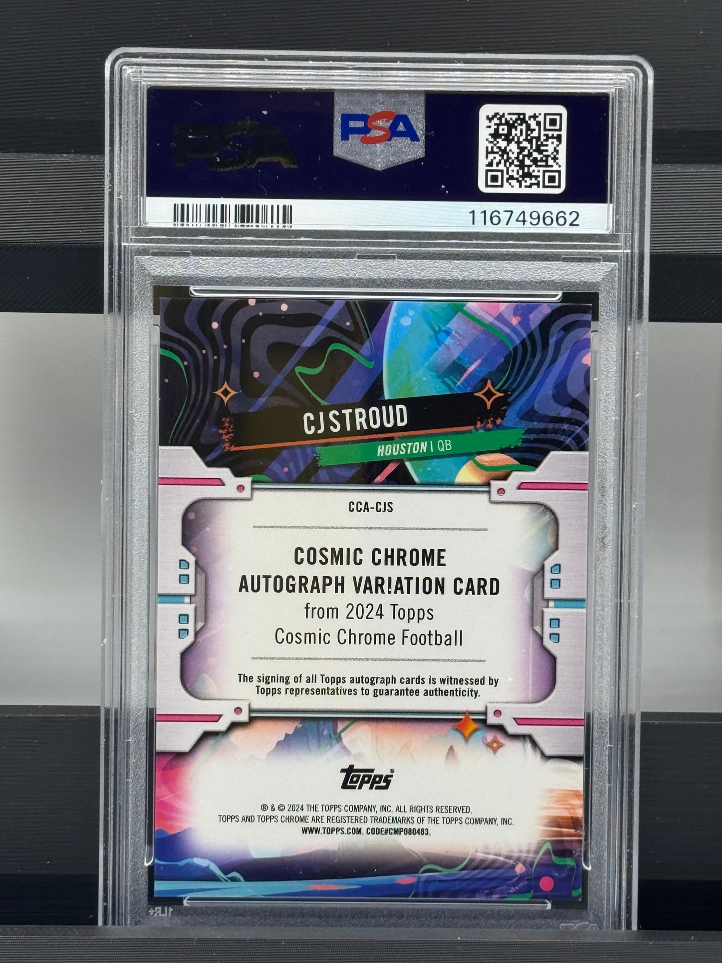 2024 Topps Cosmic Chrome #CJS CJ Stroud Autograph PSA Authentic Auto 10 Houston Texans