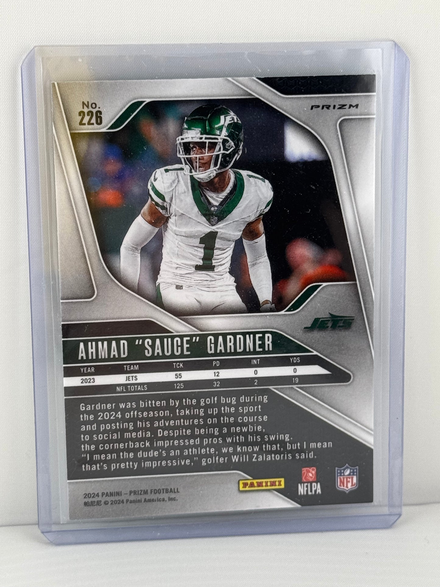 2024 Prizm #226 Ahmad Sauce Gardner Neon Green Pulsar New York Jets