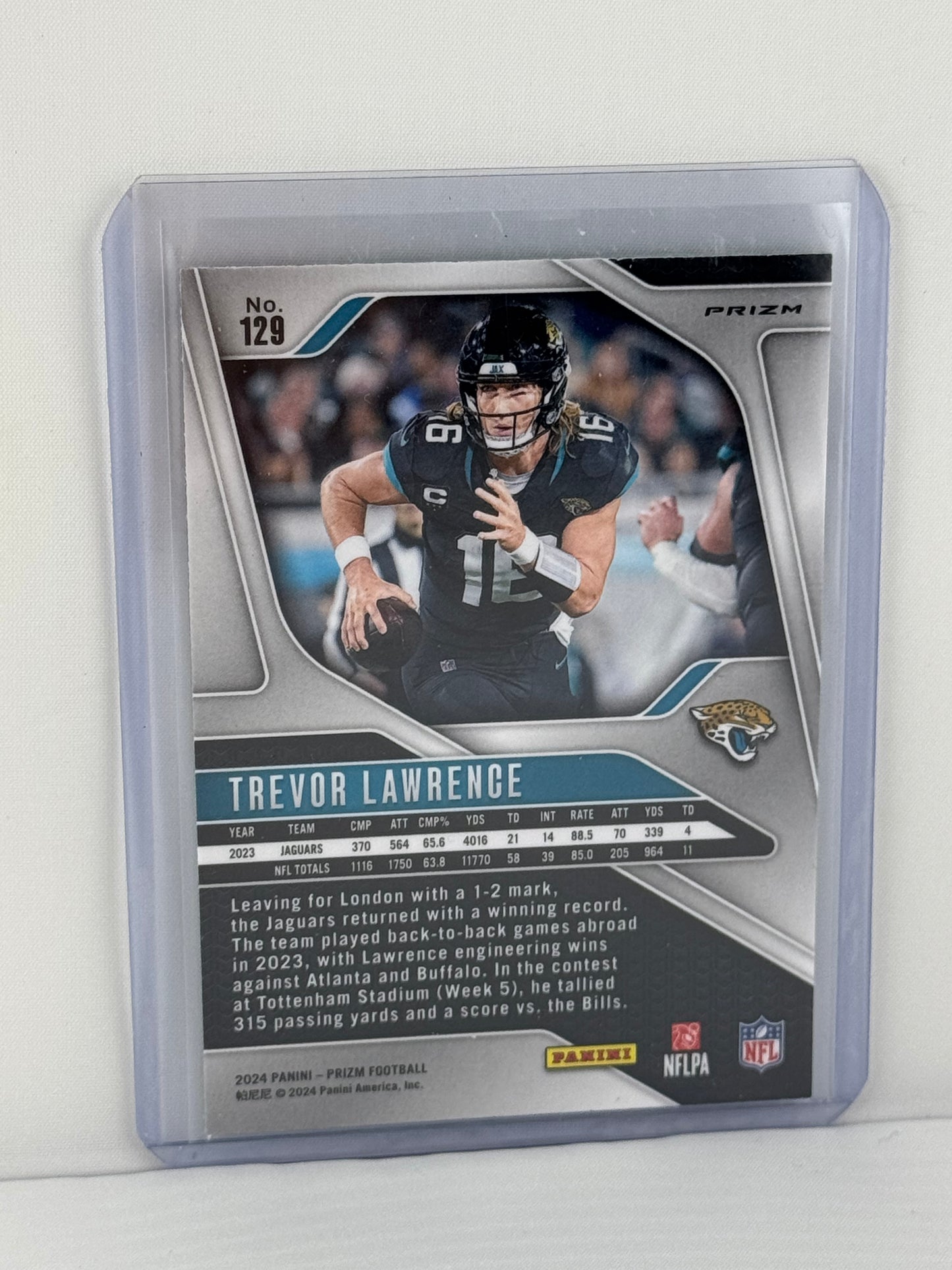 2024 Prizm #129 Trevor Lawrence Neon Green Pulsar Jacksonville Jaguars