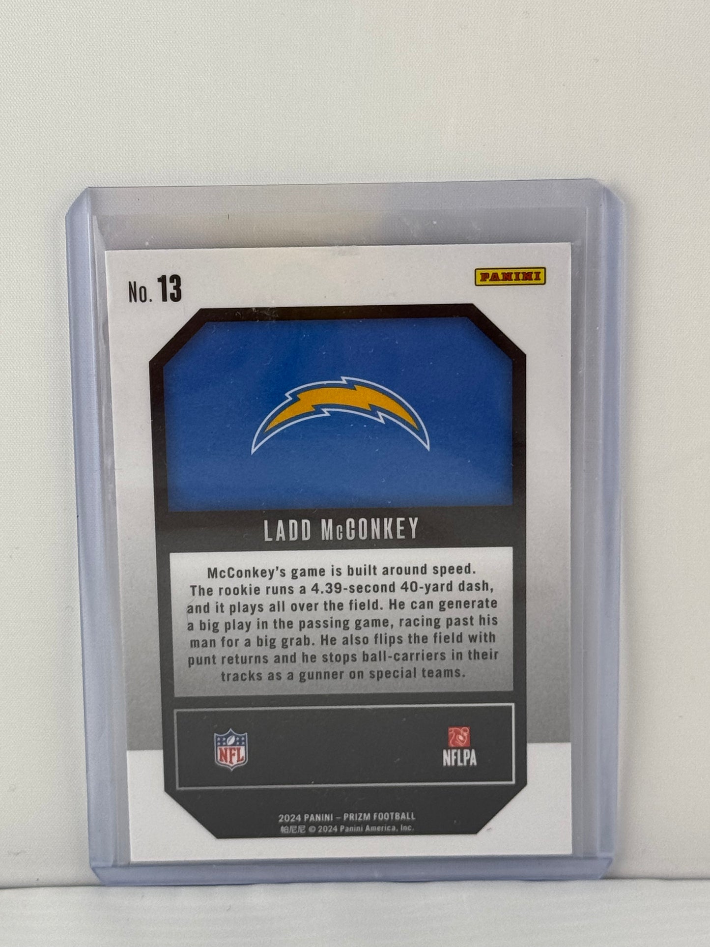 2024 Prizm #13 Ladd McConkey RC Emergent Los Angeles Chargers