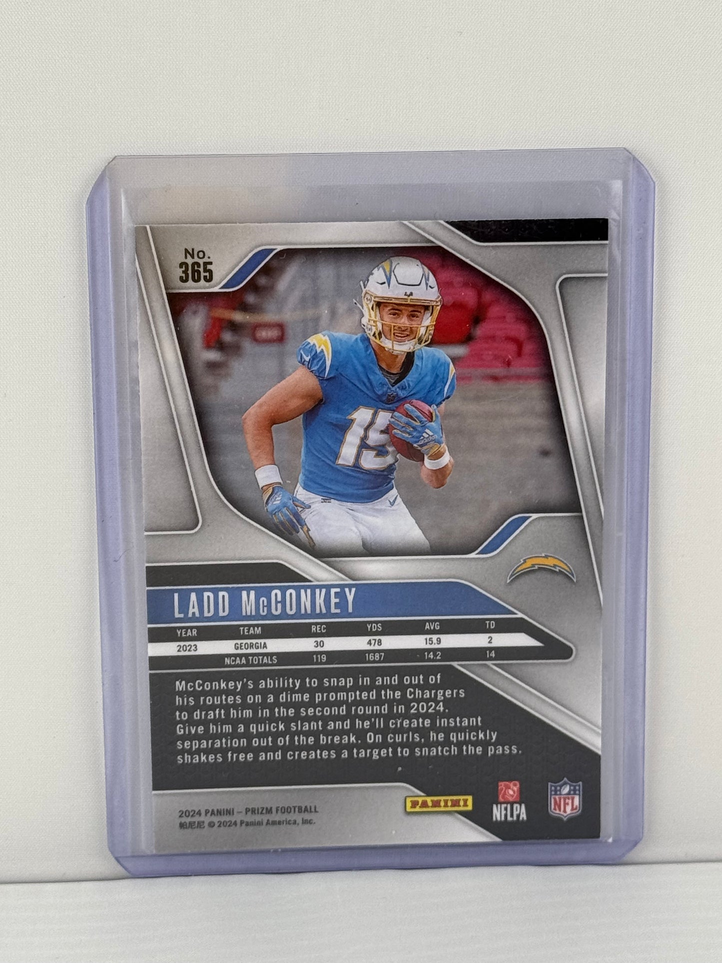 2024 Prizm #365 Ladd McConkey RC Los Angeles Chargers