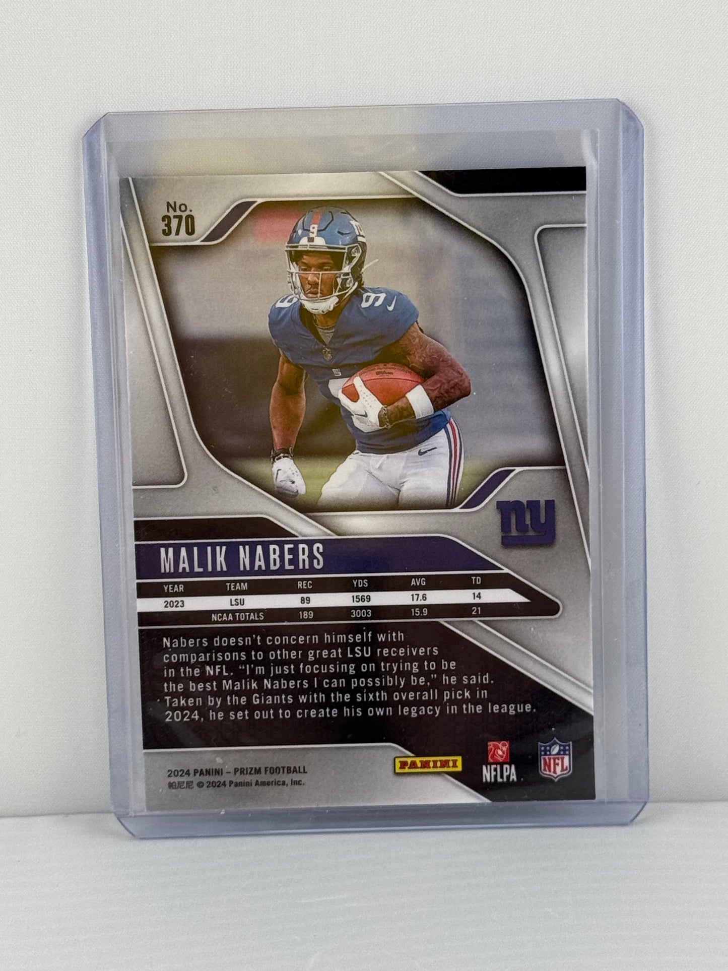 2024 Prizm #370 Malik Nabers RC New York Giants