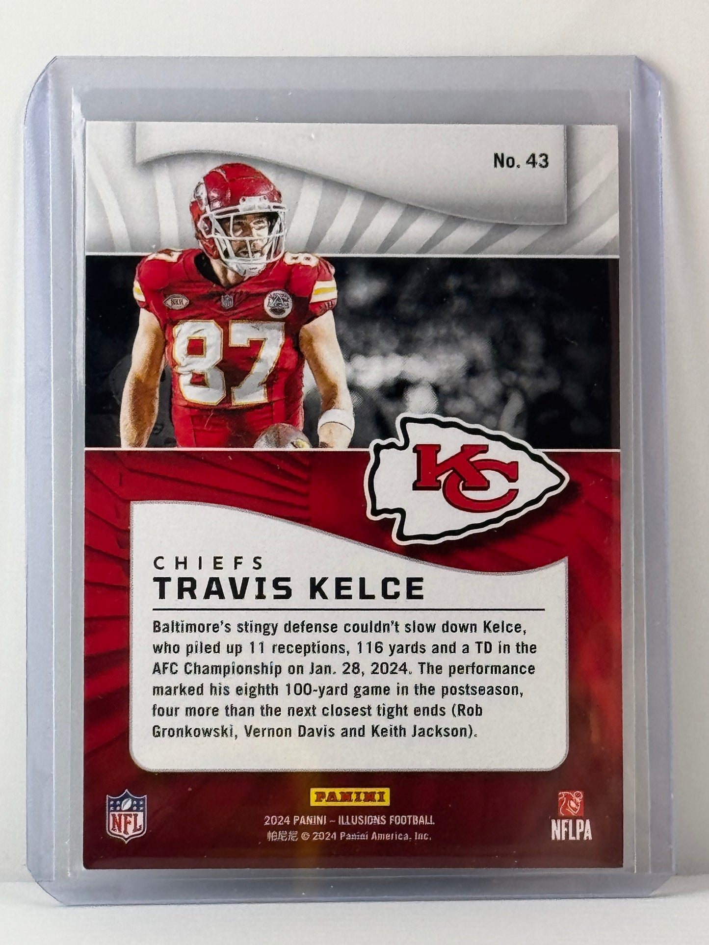 2024 Panini Illusions #43 Travis Kelce Emerald Kansas City Chiefs