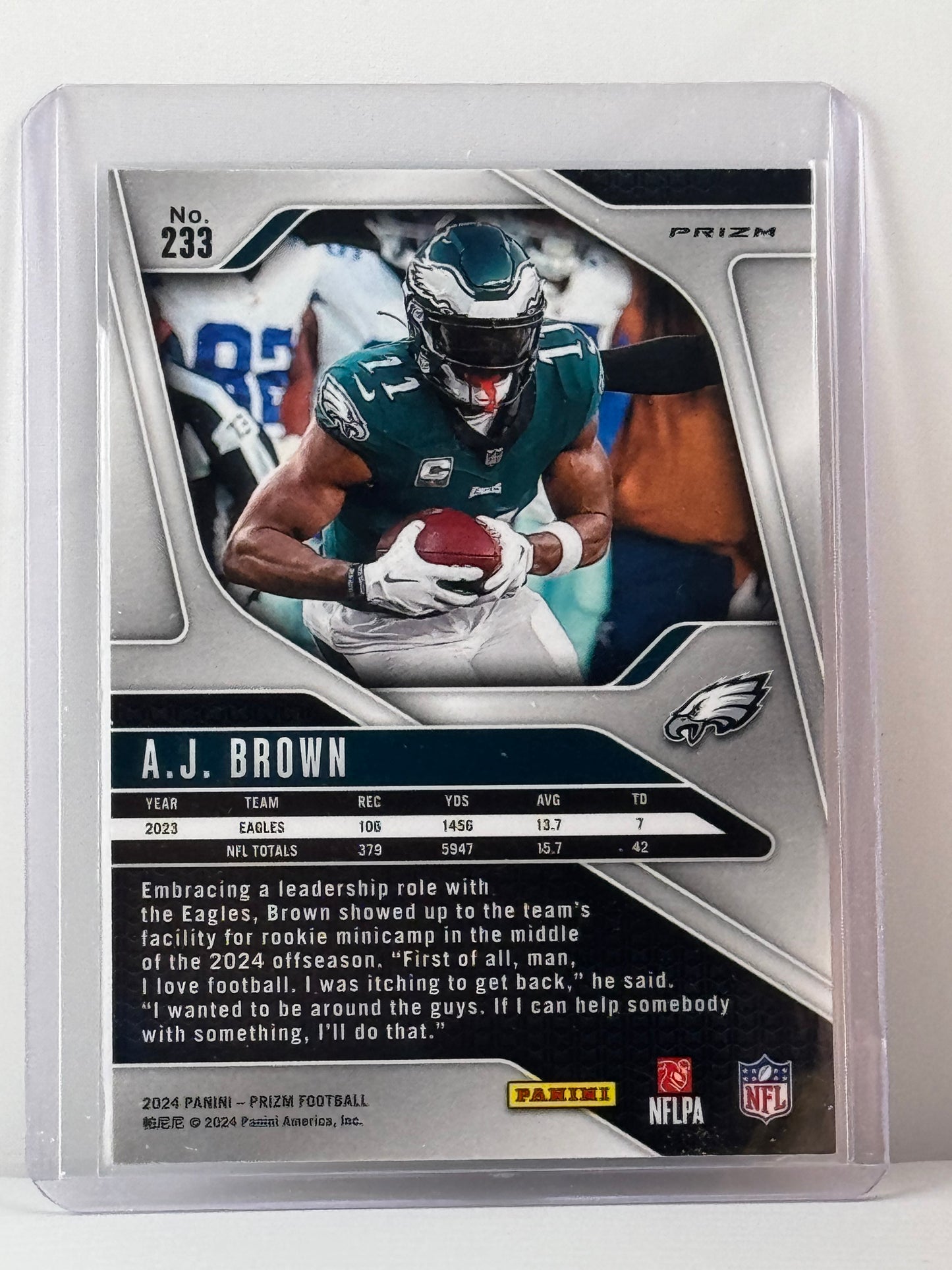 2024 Prizm #233 AJ Brown Silver Philadelphia Eagles