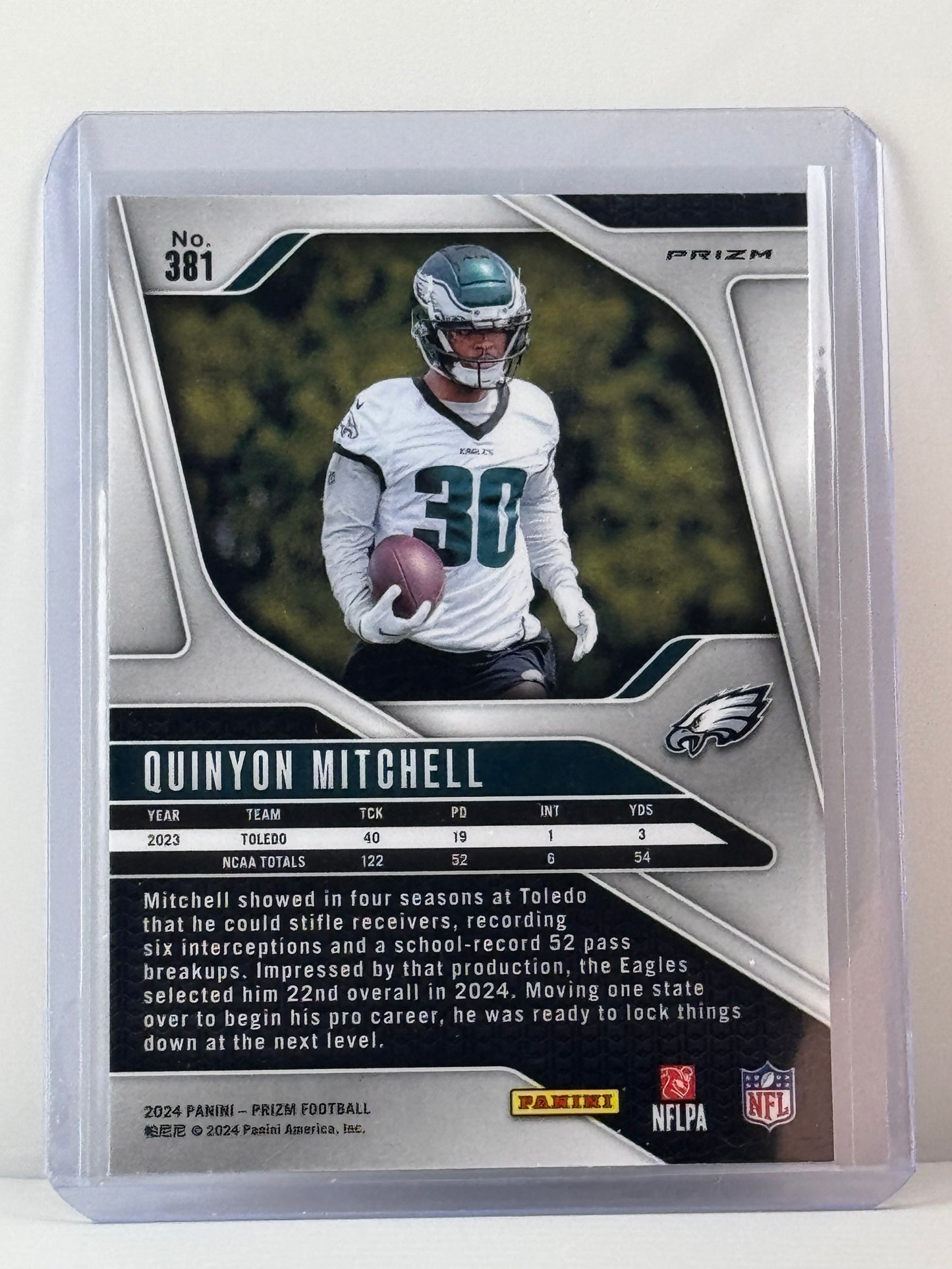 2024 Prizm #381 Quinyon Mitchell Red White Blue Prizm RC Philadelphia Eagles