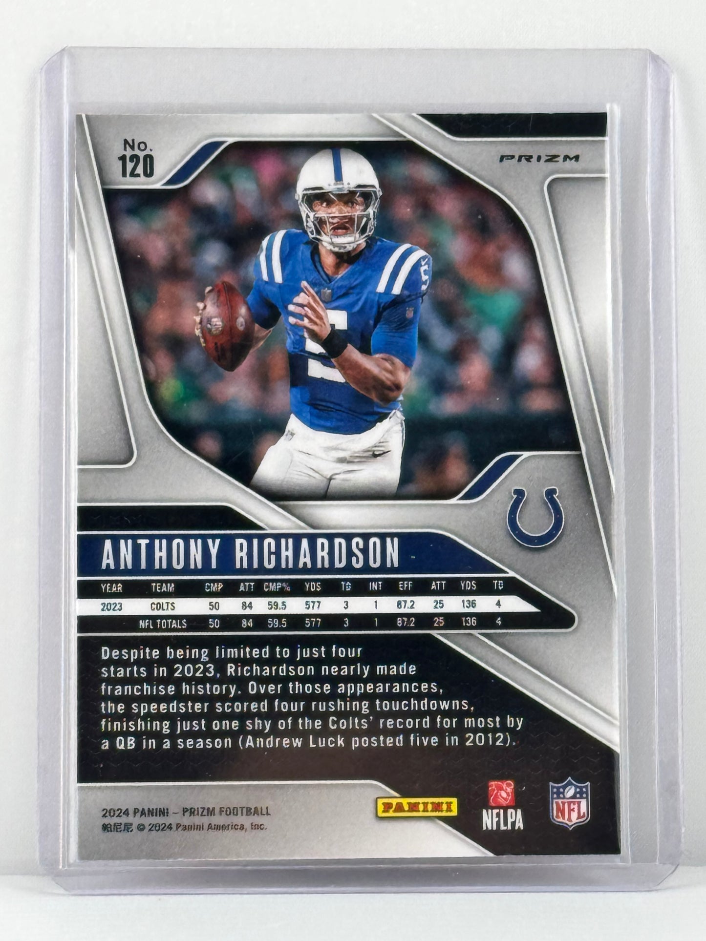 2024 Prizm #120 Anthony Richardson Red White Blue Prizm Indianapolis Colts