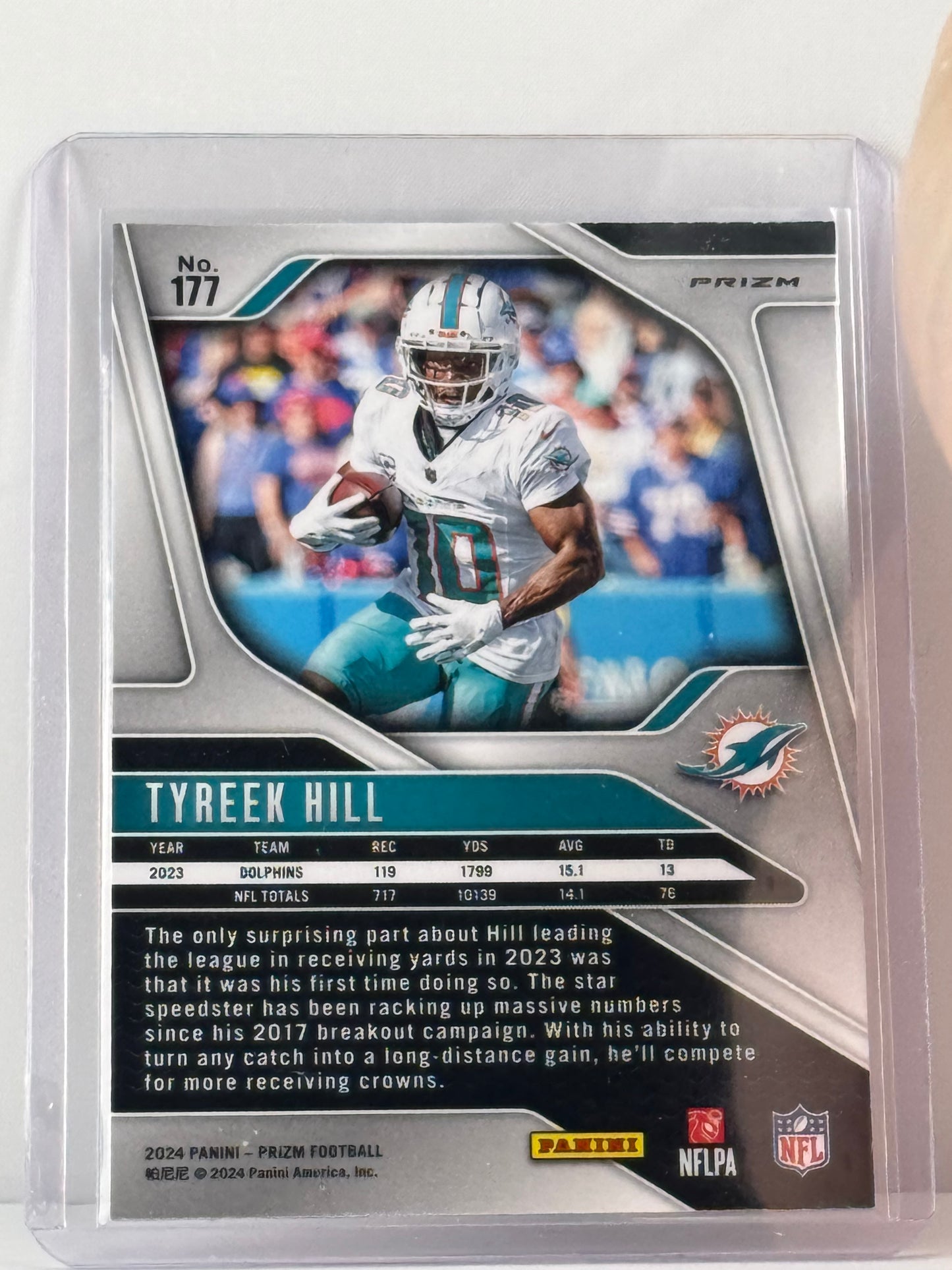 2024 Prizm #178 Jaylen Waddle Red White Blue Prizm Miami Dolphins