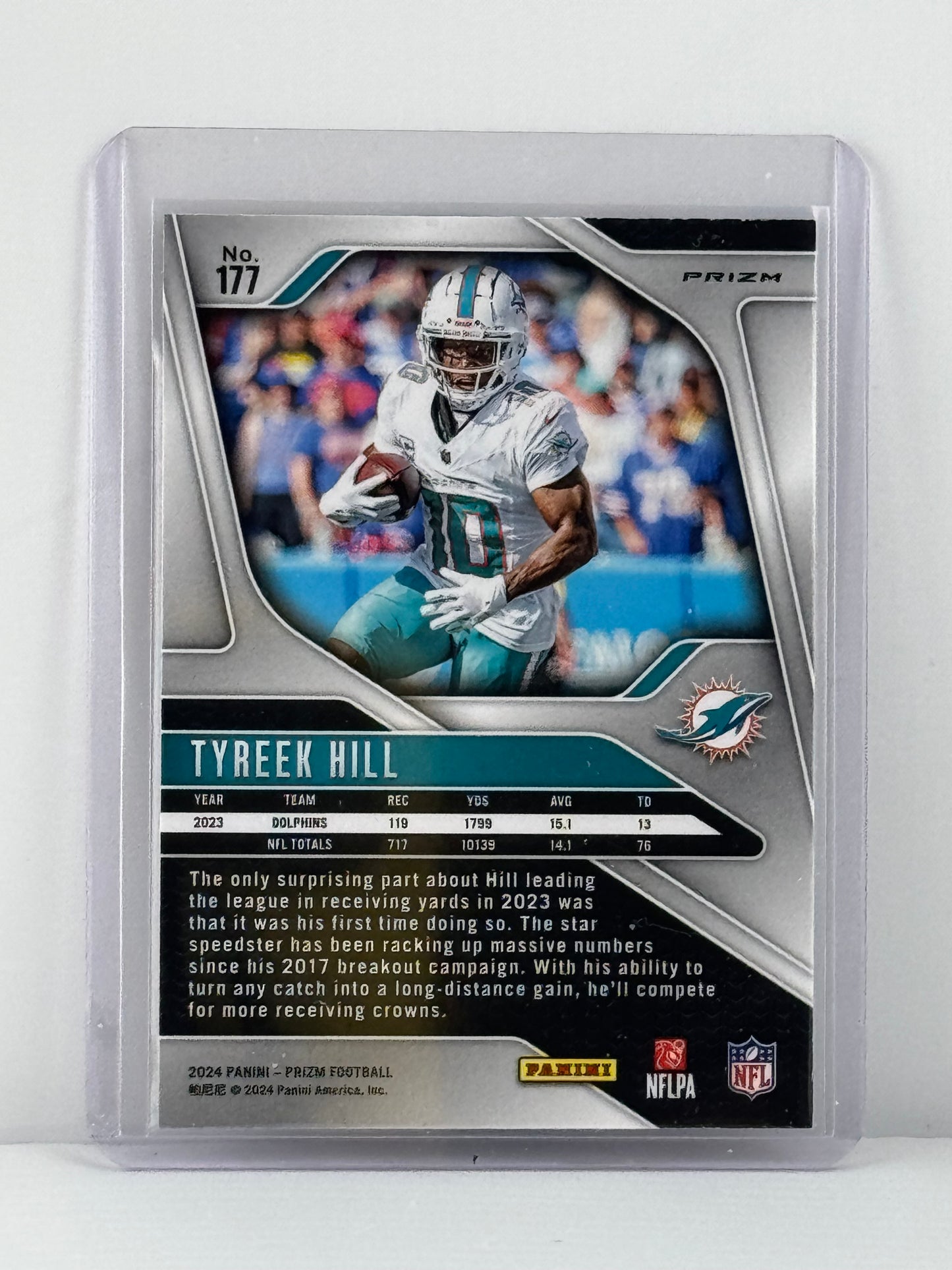2024 Prizm #177 Tyreek Hill Red White Blue Prizm Miami Dolphins