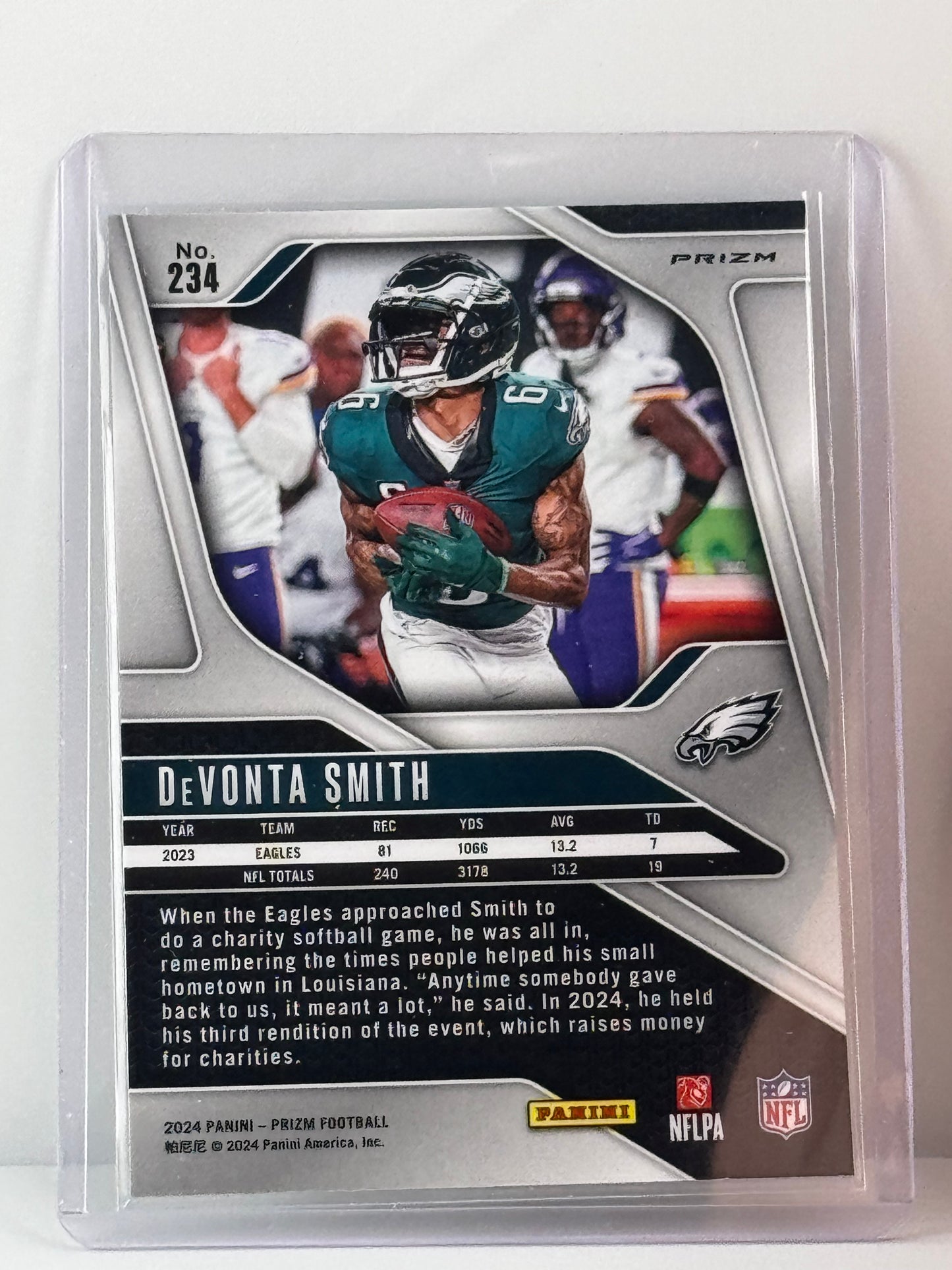 2024 Prizm #234 Devonta Smith Green Prizm Philadelphia Eagles