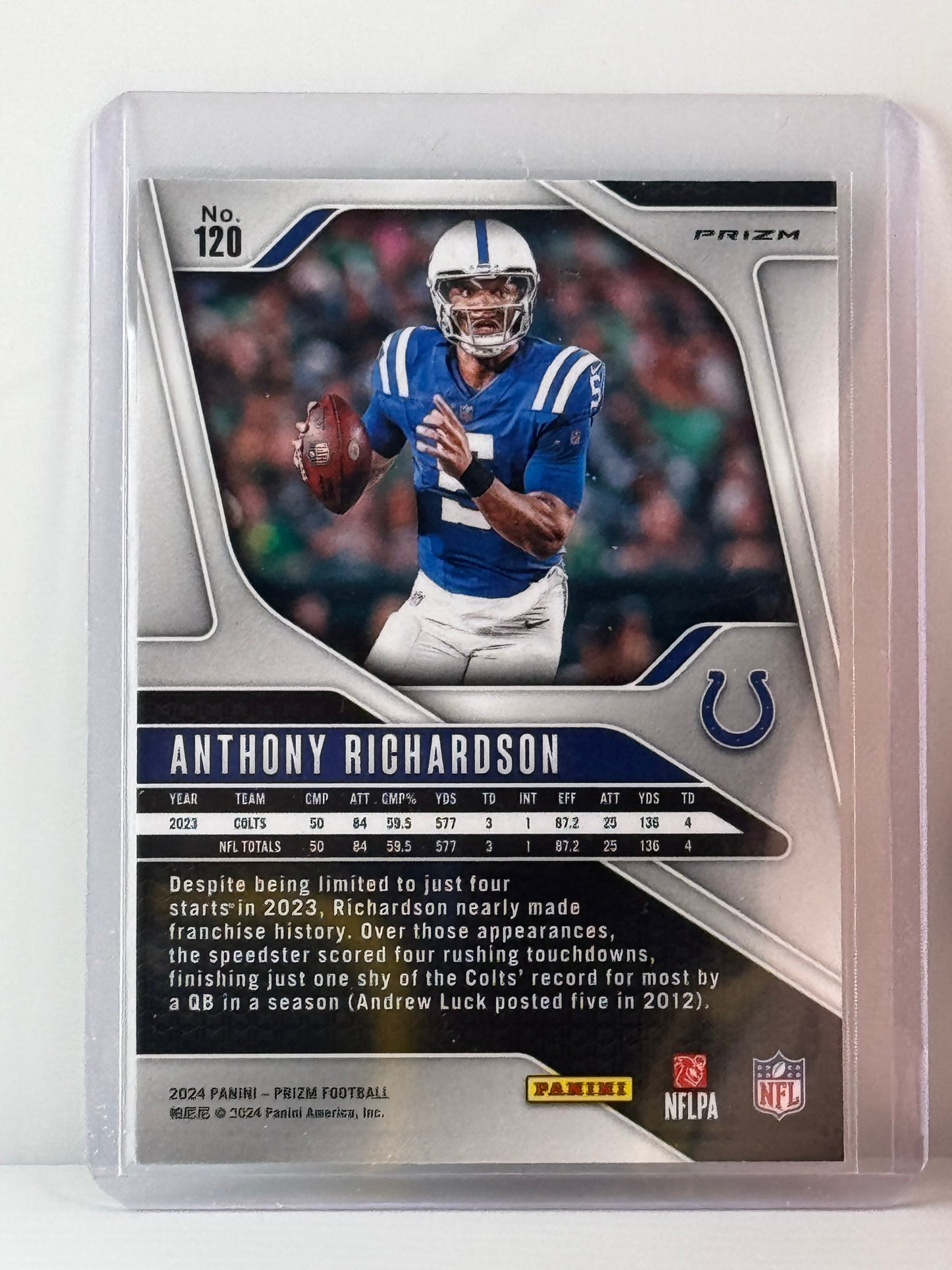 2024 Prizm #120 Anthony Richardson Green Prizm Indianapolis Colts