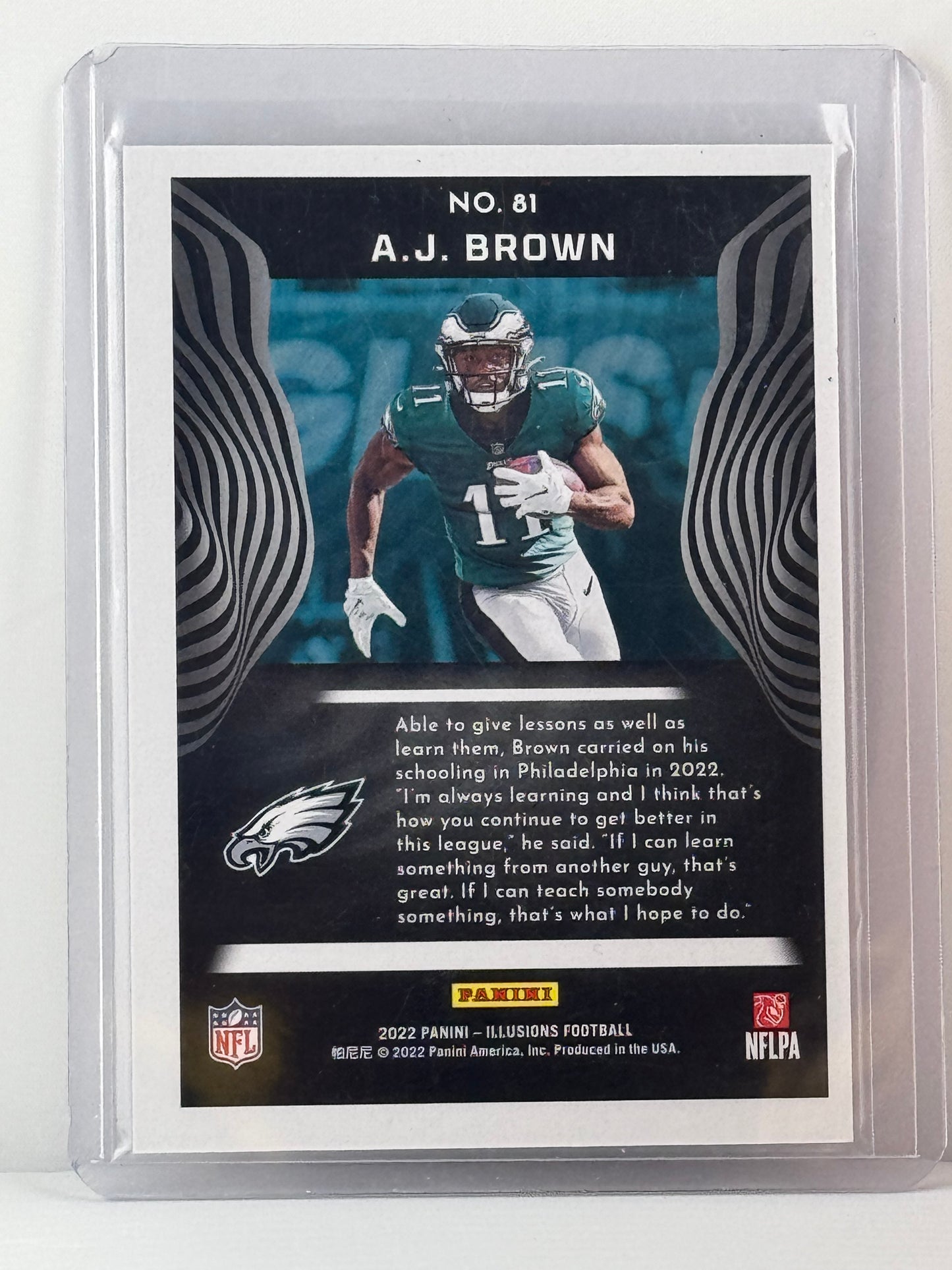 2022 Panini Illusions #81 AJ Brown Gold 299/499 Philadelphia Eagles