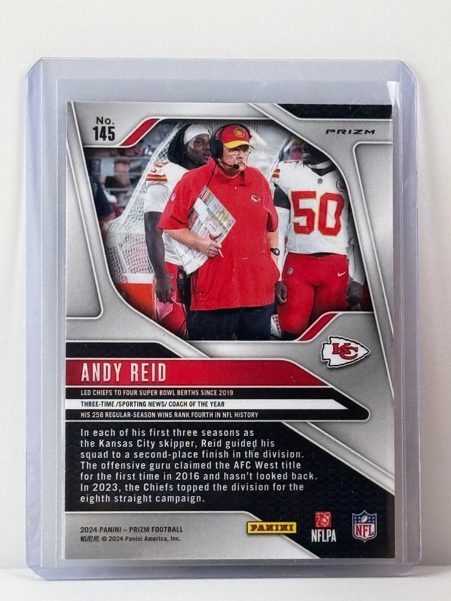 2024 Prizm #145 Andy Reid Red White Blue Prizm Kansas City Chiefs
