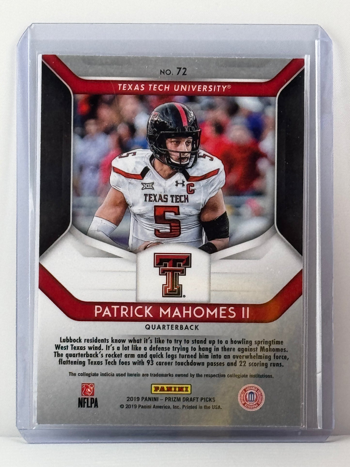 2019 Prizm Draft Picks #72 Patrick Mahomes (2nd Year) Kansas City Chiefs