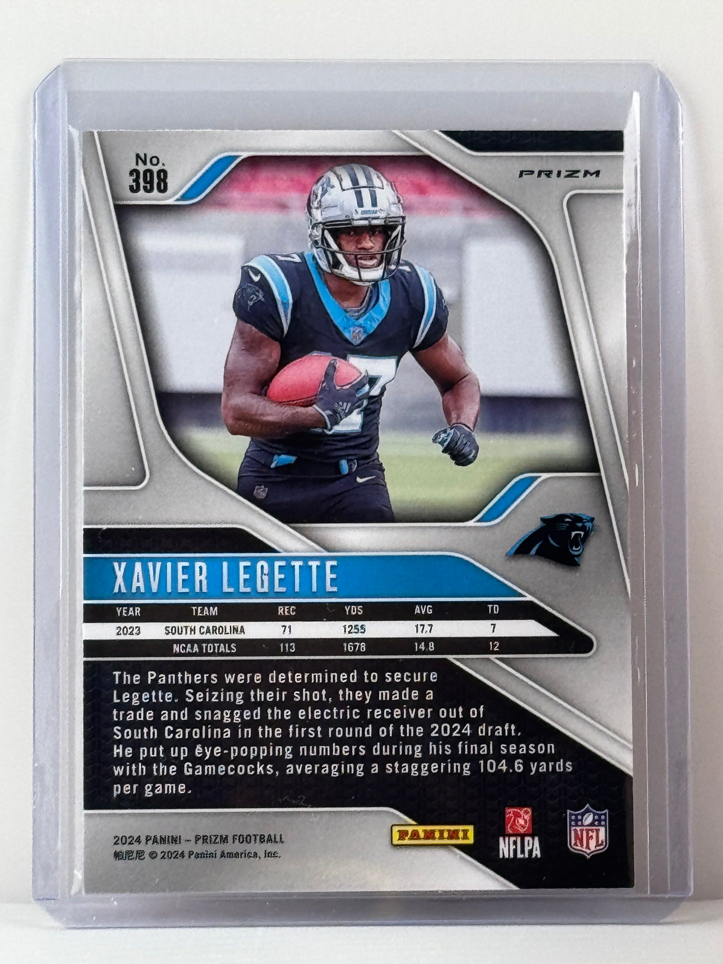 2024 Prizm #398 Xavier Legette Orange Disco RC Carolina Panthers