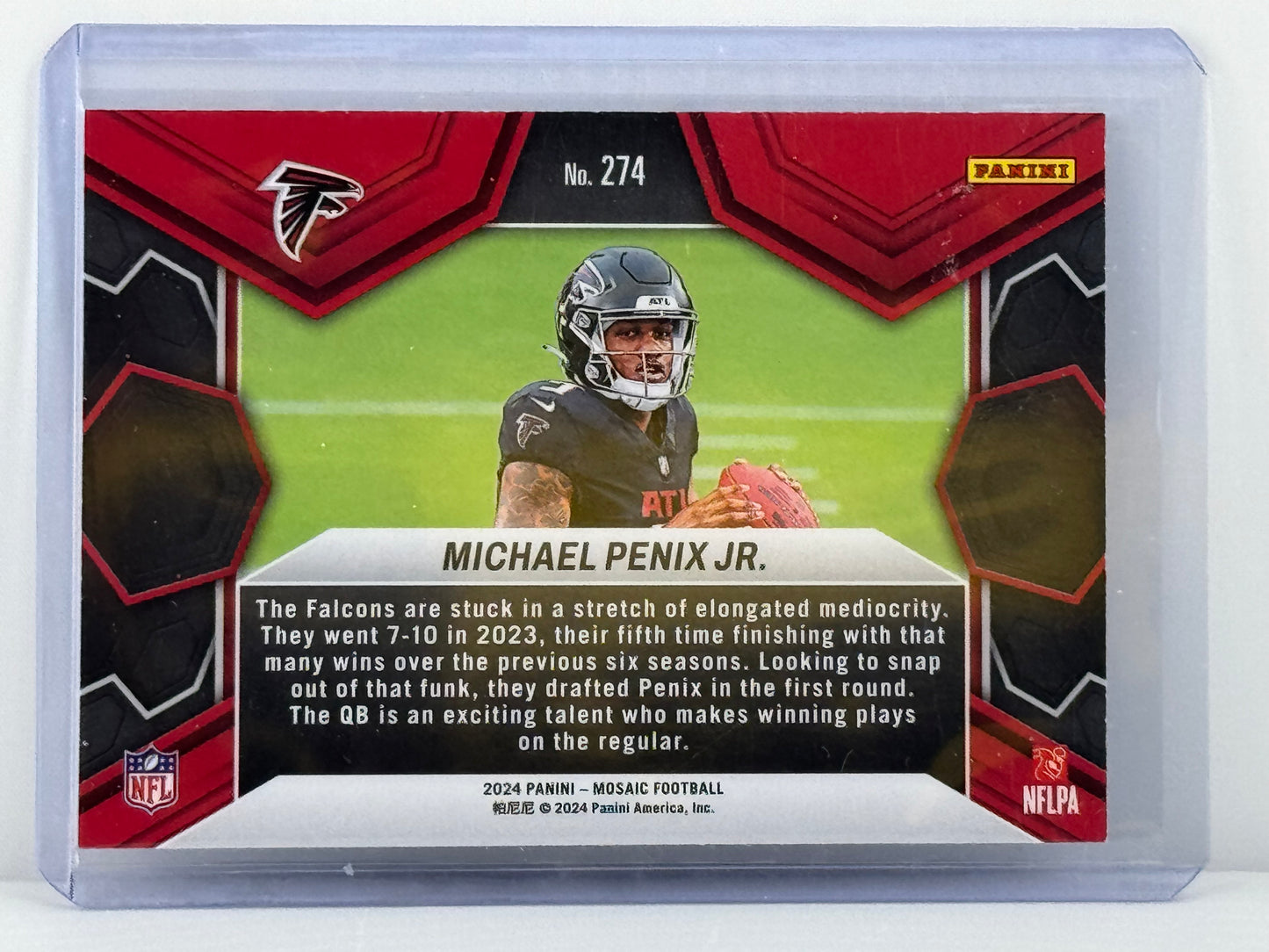 2024 Mosaic #274 Michael Penix Jr. NFL Debut RC Atlanta Falcons