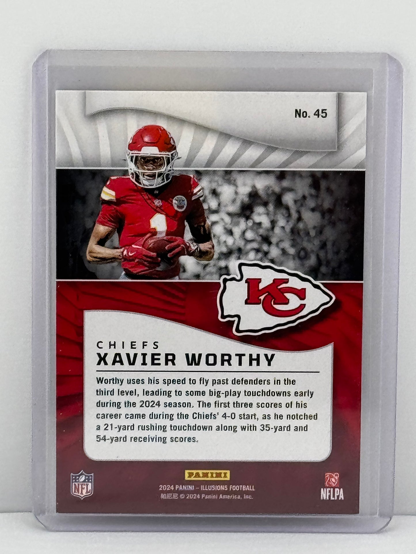 2024 Panini Illusions #45 Xavier Worthy RC Kansas City Chiefs
