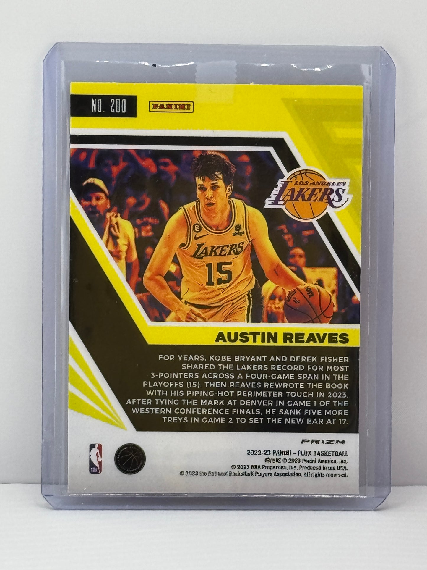 2022-23 Flux #200 Austin Reaves Pink Cracked Ice Los Angeles Lakers
