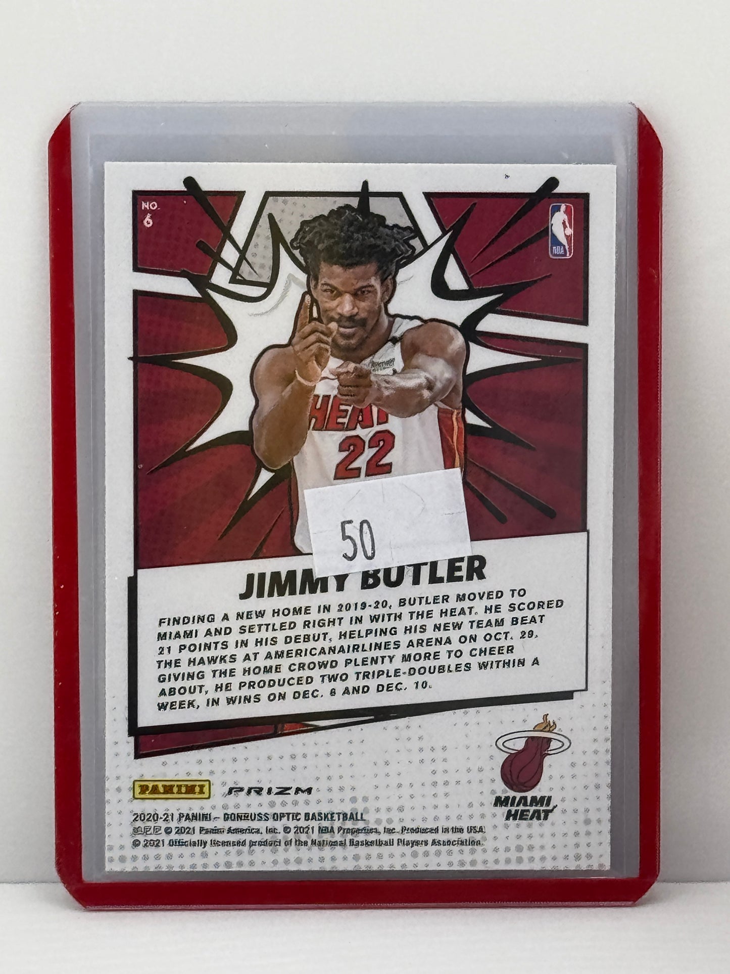 2021-22 Donruss Optic #6 Jimmy Butler My House Silver Holo Prizm Miami Heat