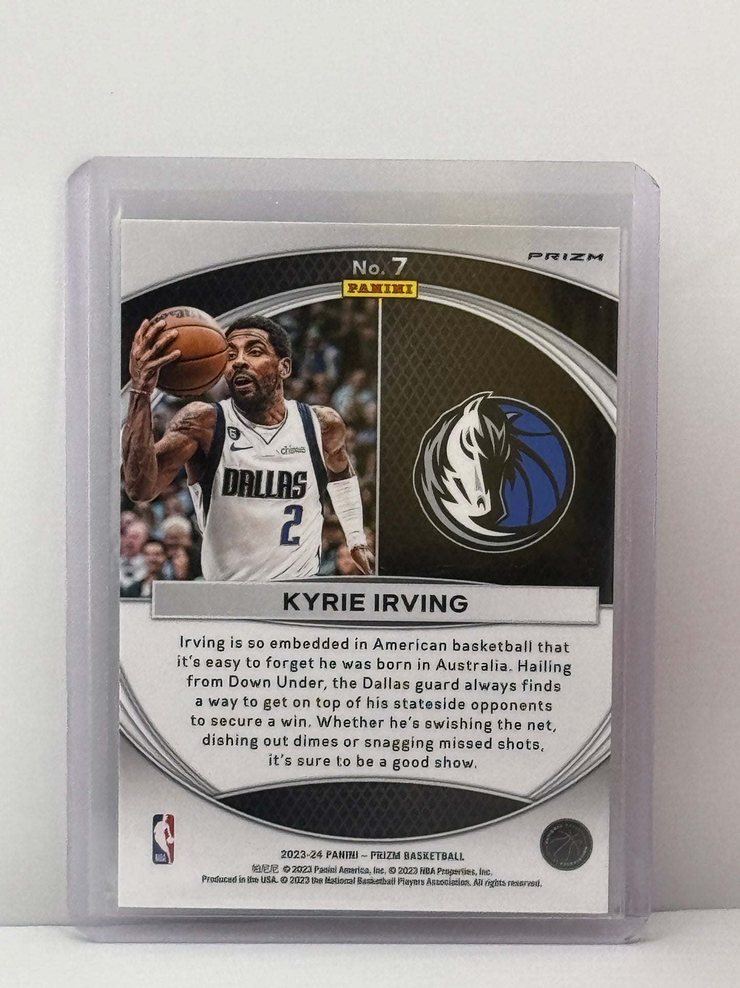 2023-24 Prizm #7 Kyrie Irving Global Reach Silver Dallas Mavericks