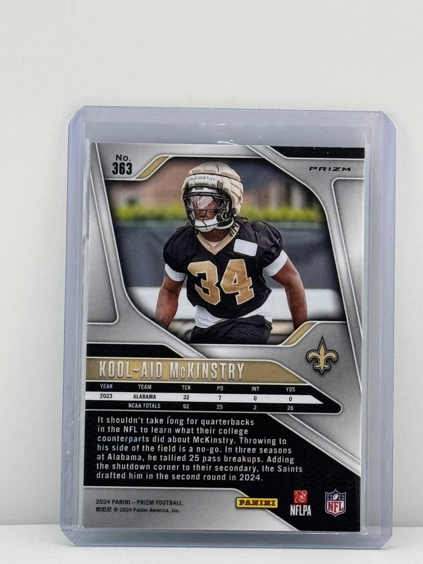 2024 Prizm #363 Kool-Aid McKinstry Neon Green Pulsar Prizm New Orleans Saints