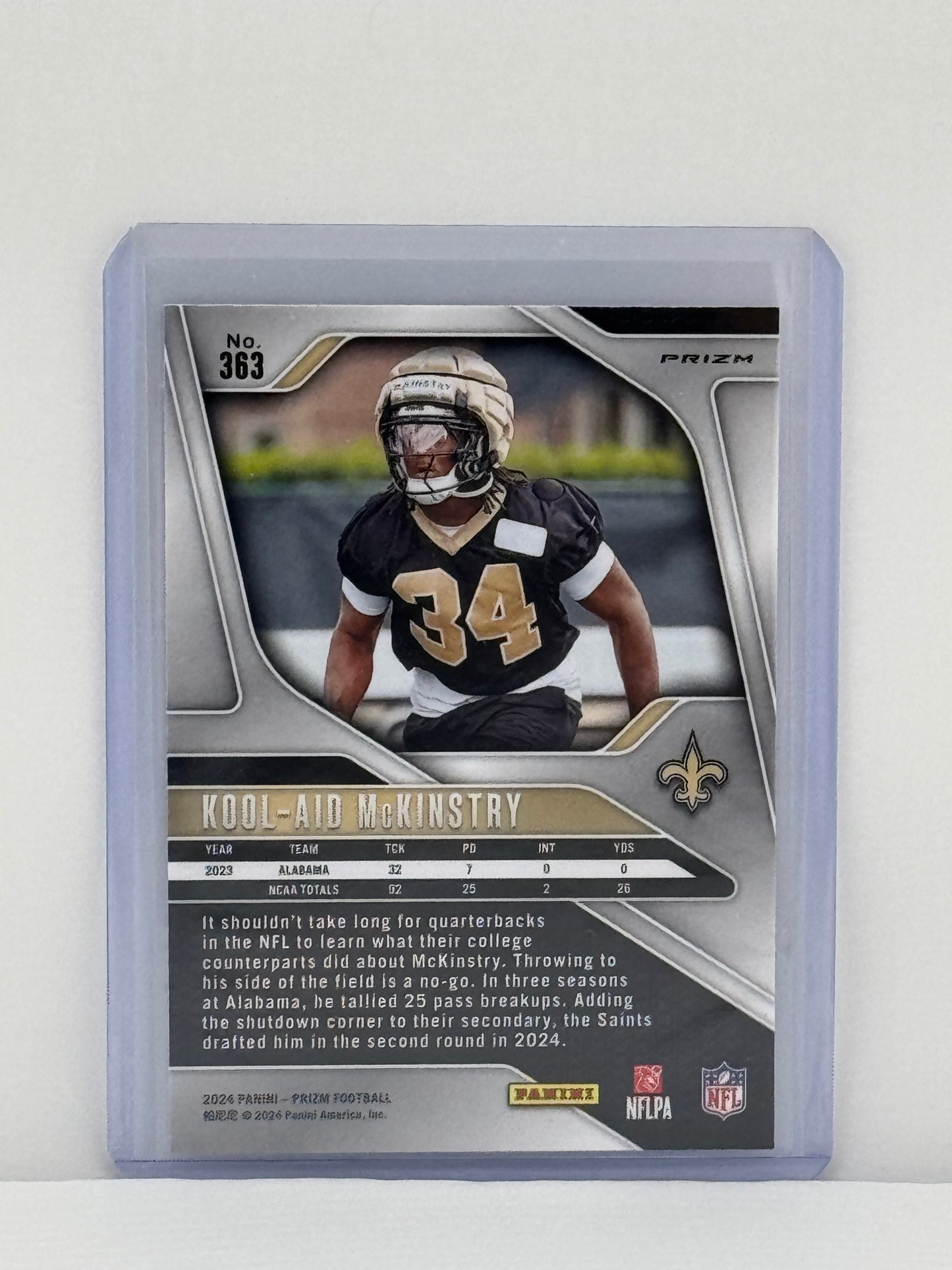 2024 Prizm #363 Kool-Aid McKinstry Silver Prizm New Orleans Saints