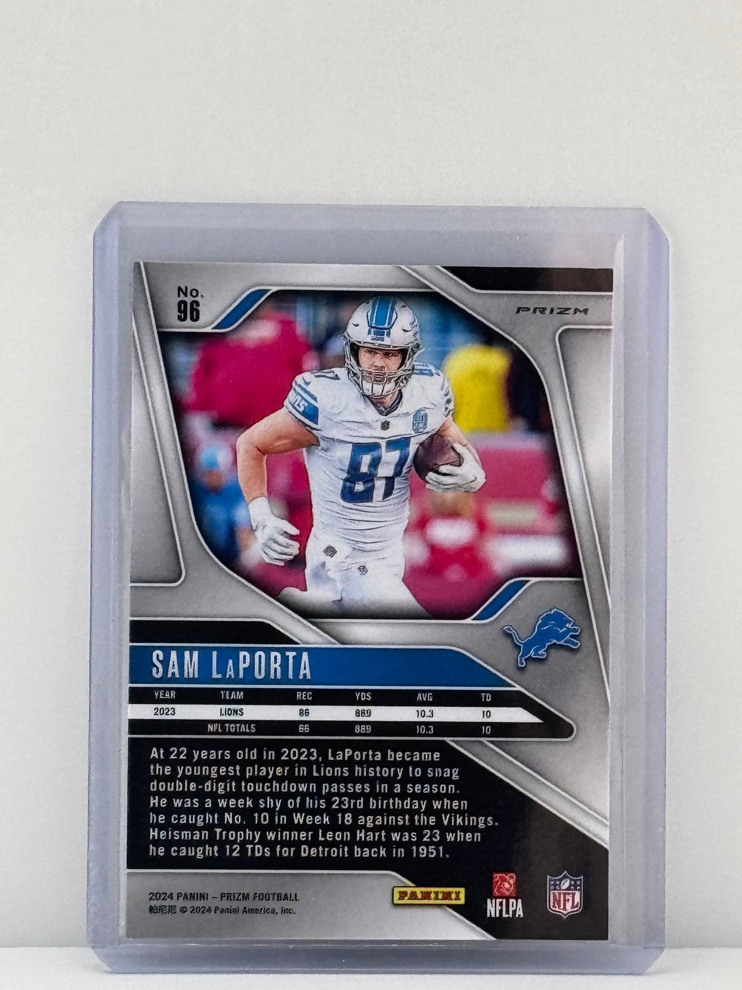 2024 Prizm #96 Sam LaPorta Silver Prizm Detroit Lions