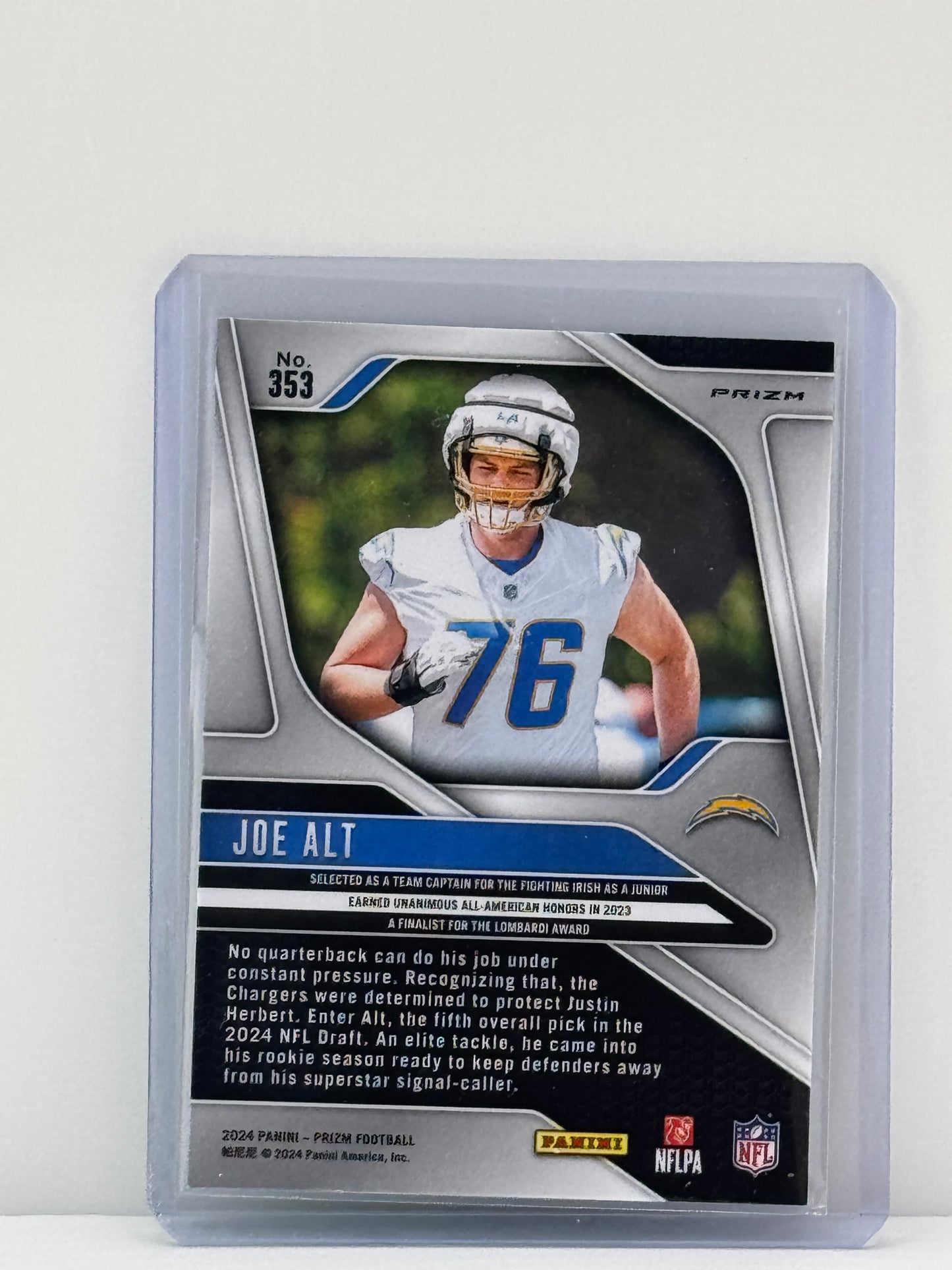 2024 Prizm #353 Joe Alt Neon Green Pulsar Prizm Los Angeles Chargers