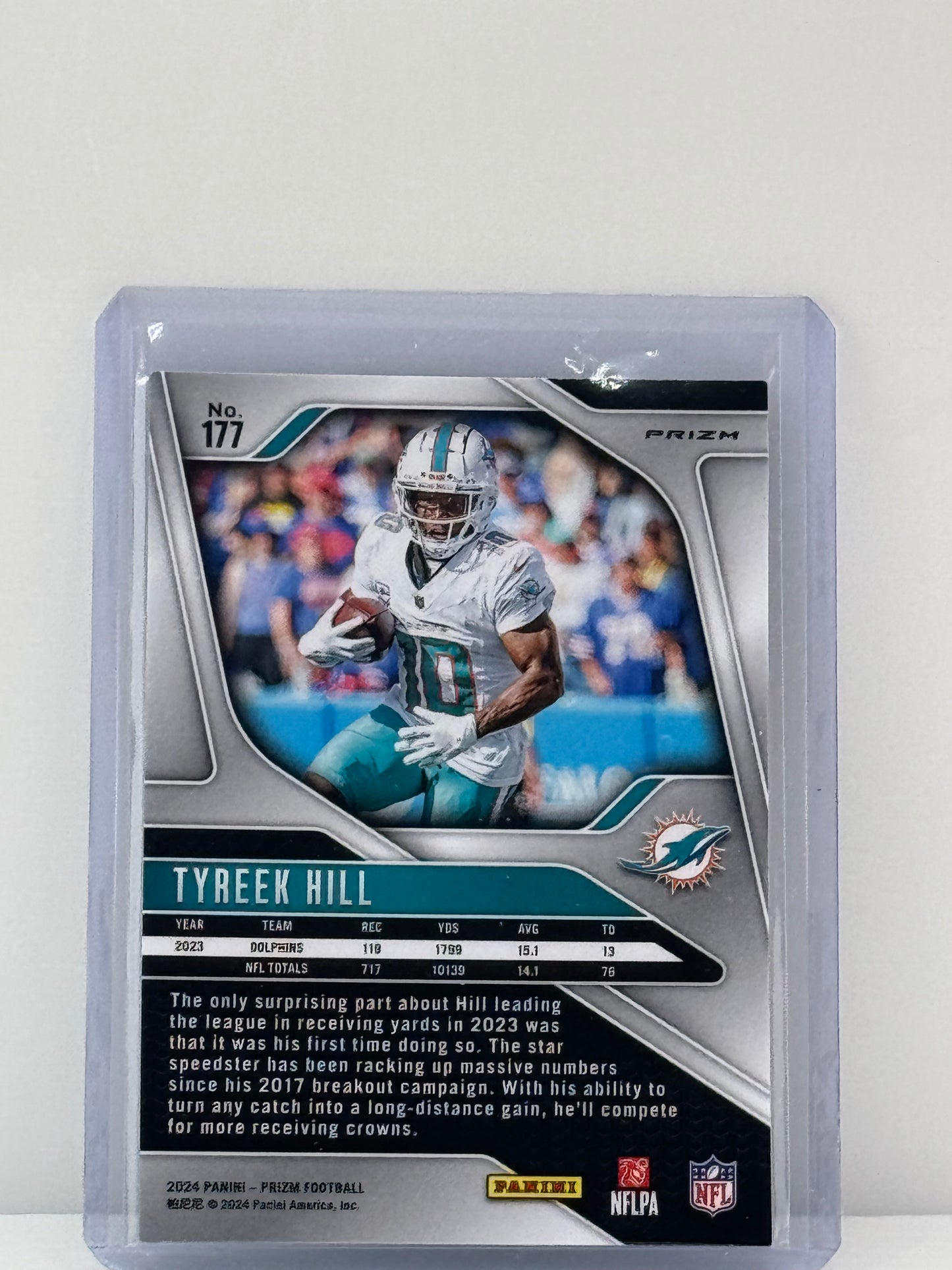 2024 Prizm #177 Tyreek Hill Green Wave Prizm Miami Dolphins