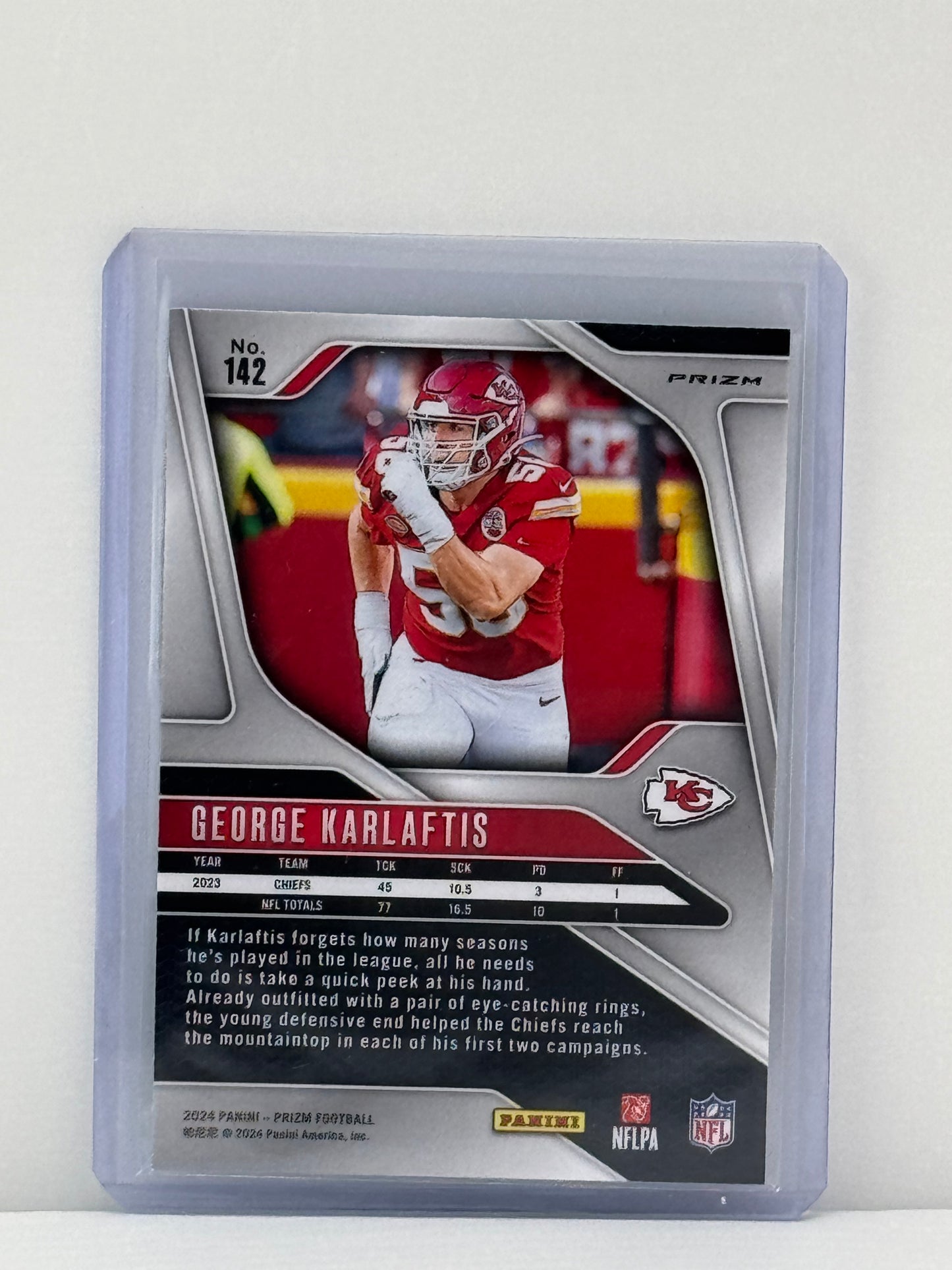 2024 Prizm #142 George Karlaftis Neon Green Pulsar Prizm Kansas City Chiefs