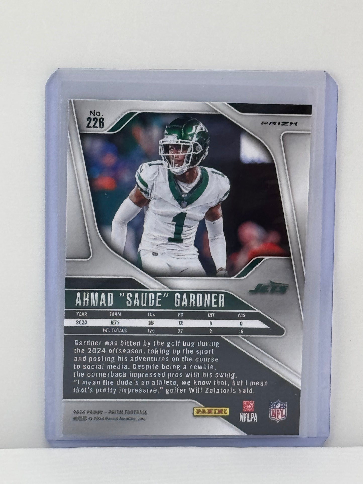 2024 Prizm #226 Ahmad Sauce Gardner Silver Prizm New York Jets