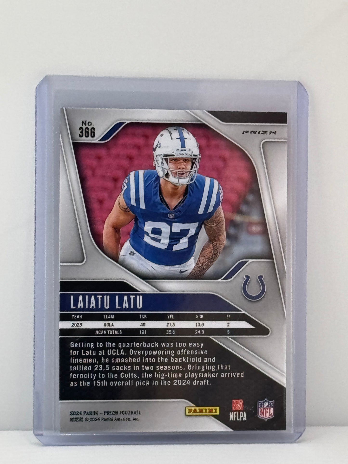 2024 Prizm #366 Laiatu Latu Silver Prizm Indianapolis Colts