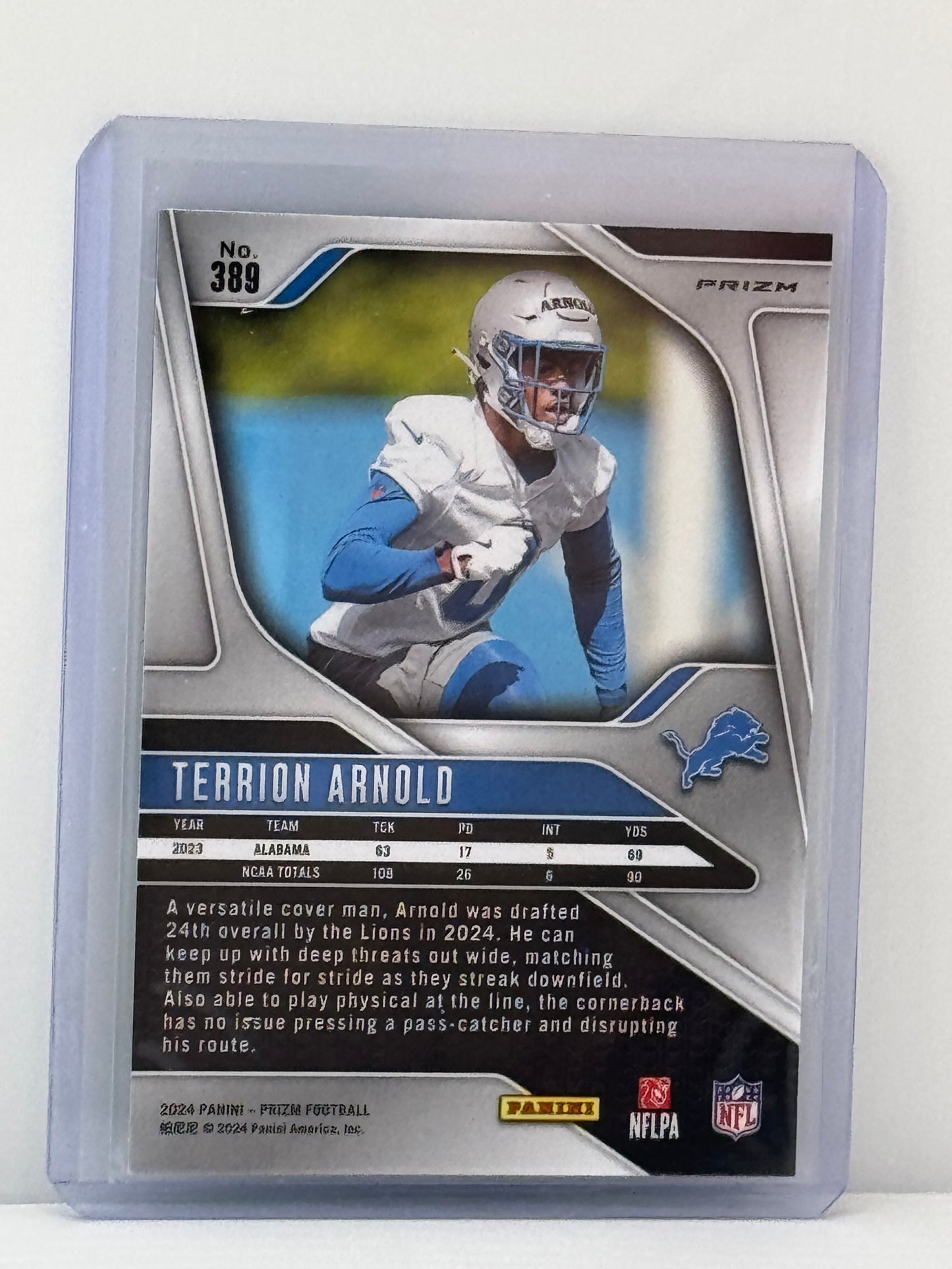 2024 Prizm #389 Terrion Arnold Neon Green Pulsar Prizm Detroit Lions