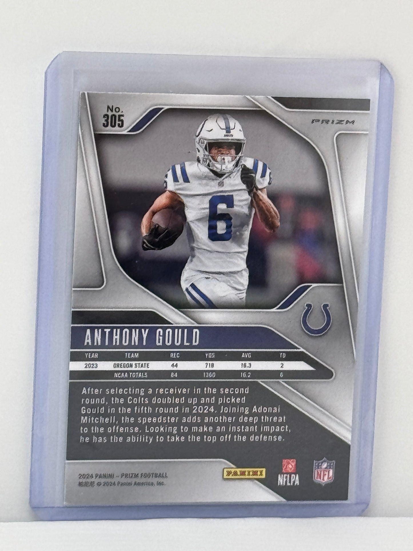 2024 Prizm #305 Anthony Gould Neon Green Pulsar Prizm Indianapolis Colts