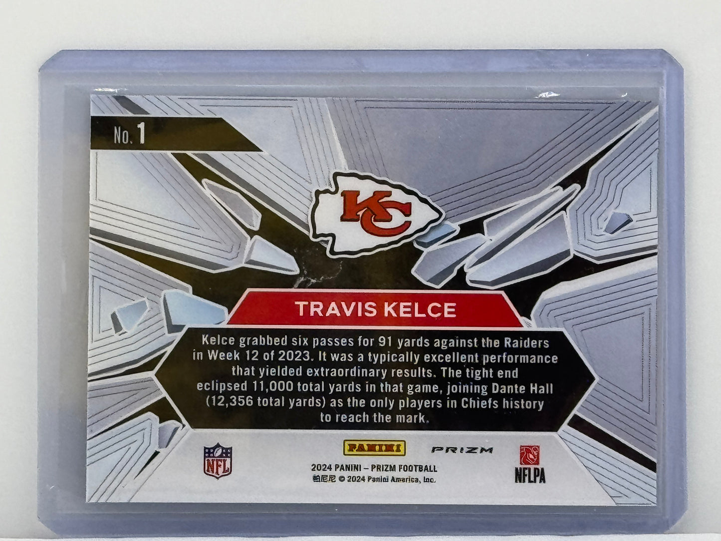 2024 Prizm #1 Travis Kelce Prizm Break Green Prizm Kansas City Chiefs