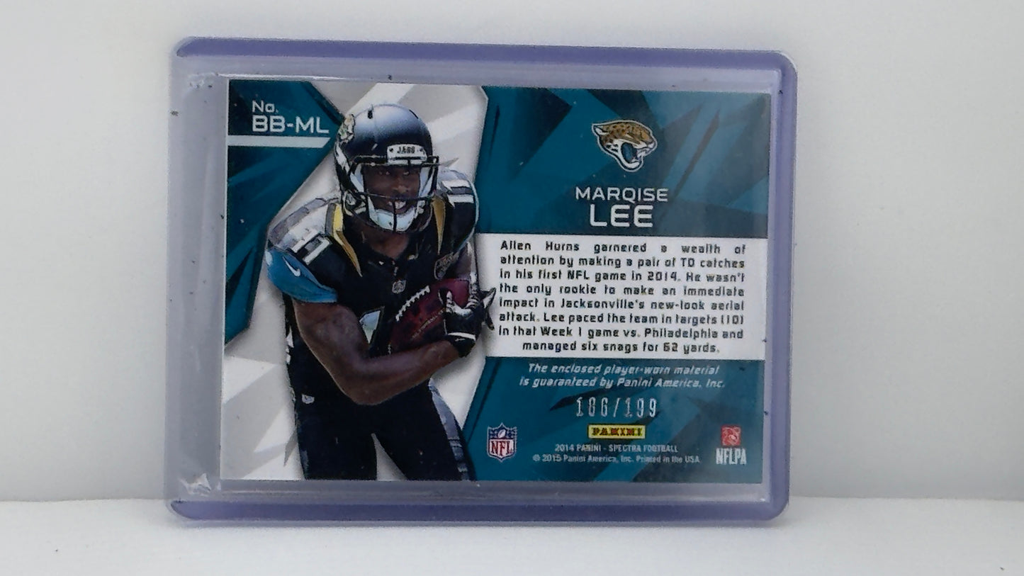 2014 Panini Spectra #BB-ML Marqise Lee 186/199 Building Blocks RC Patch Jacksonville Jaguars