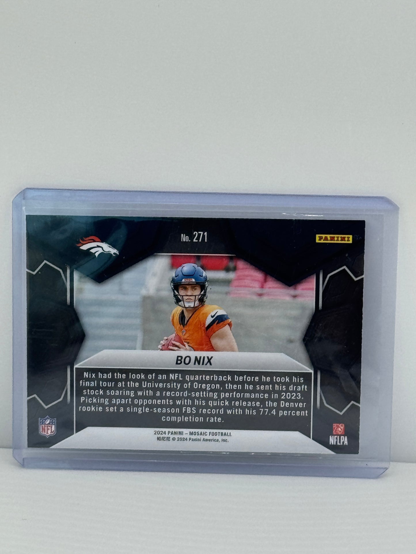 2024 Mosaic #271 Bo Nix NFL Debut RC Denver Broncos