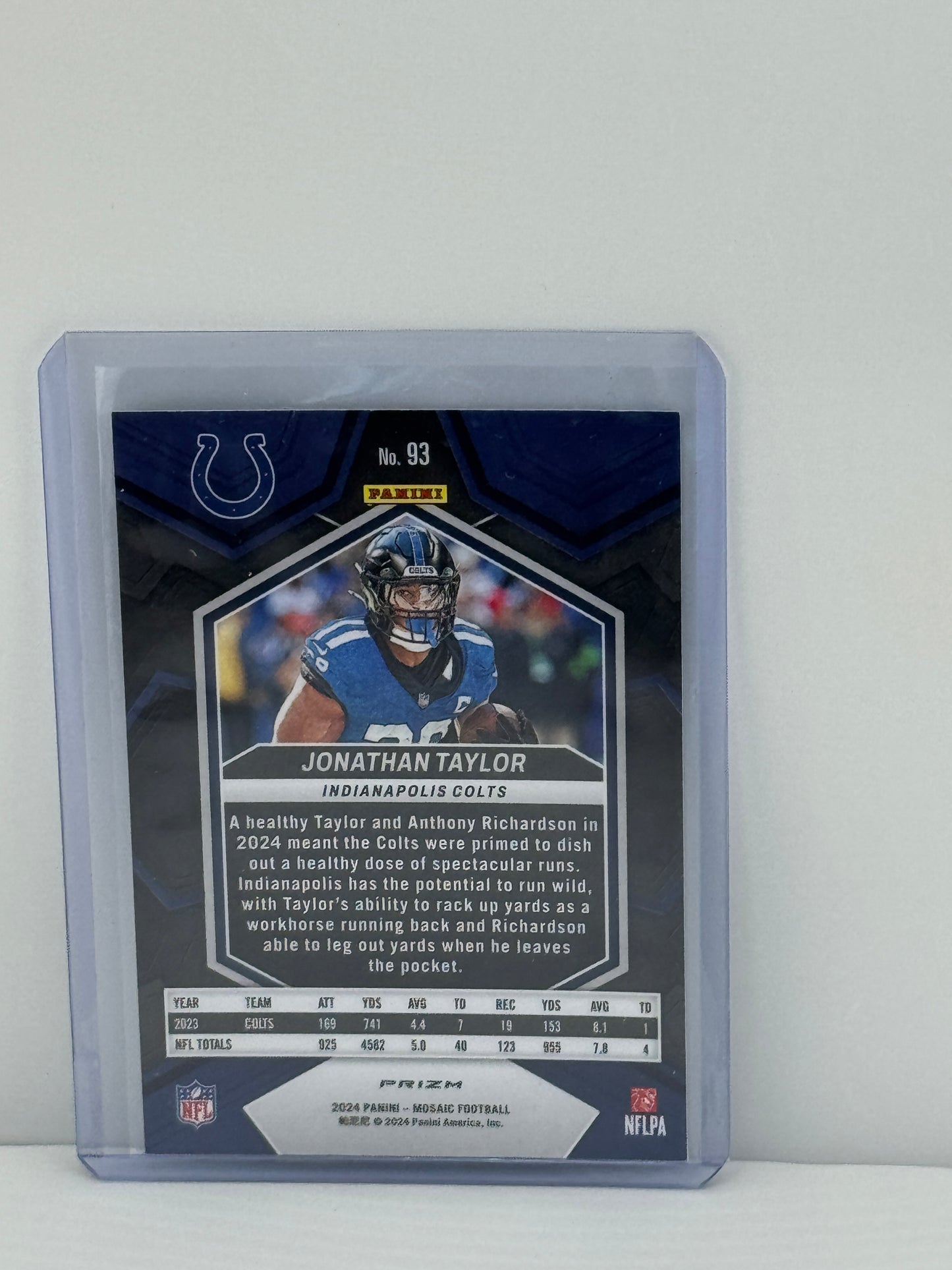 2024 Panini Mosaic #93 Johnathan Taylor Green Prizm Indianapolis Colts