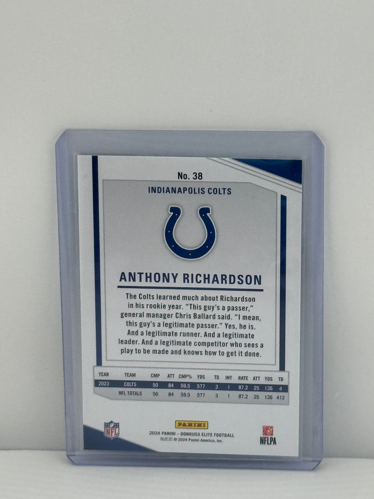 2024 Donruss Elite #38 Anthony Richardson Green Disco Indianapolis Colts