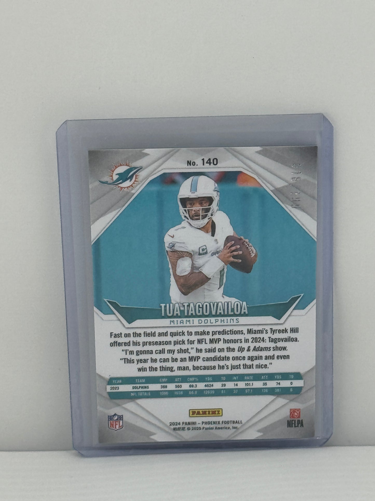 2024 Panini Phoenix #140 Tua Tagovailoa Green 18/199 Miami Dolphins