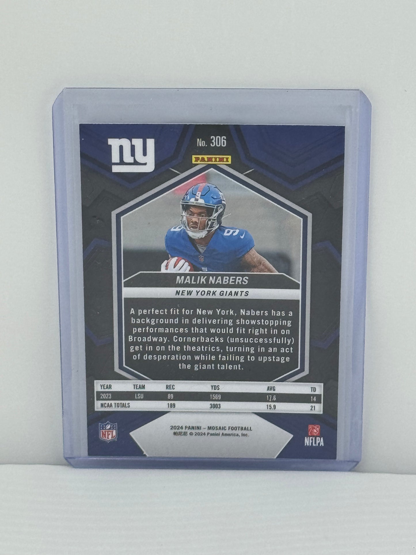 2024 Panini Mosaic #306 Malik Nabers RC New York Giants