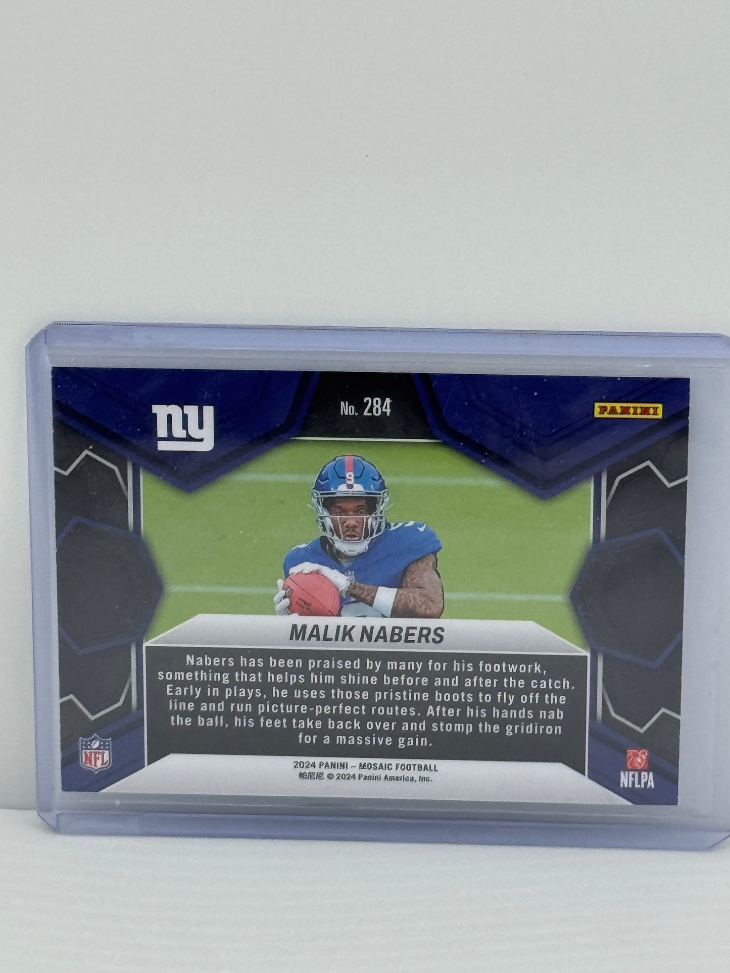 2024 Panini Mosaic #284 Malik Nabers NFL Debut RC New York Giants