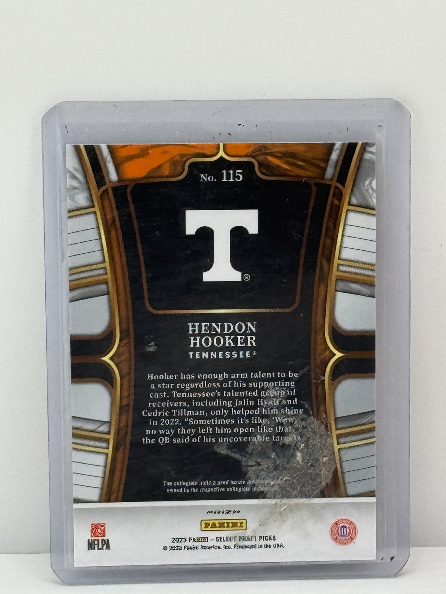 2023 Panini Select Draft Picks #115 Hendon Hooker Red Lazer Prizm SP RC Detroit Lions