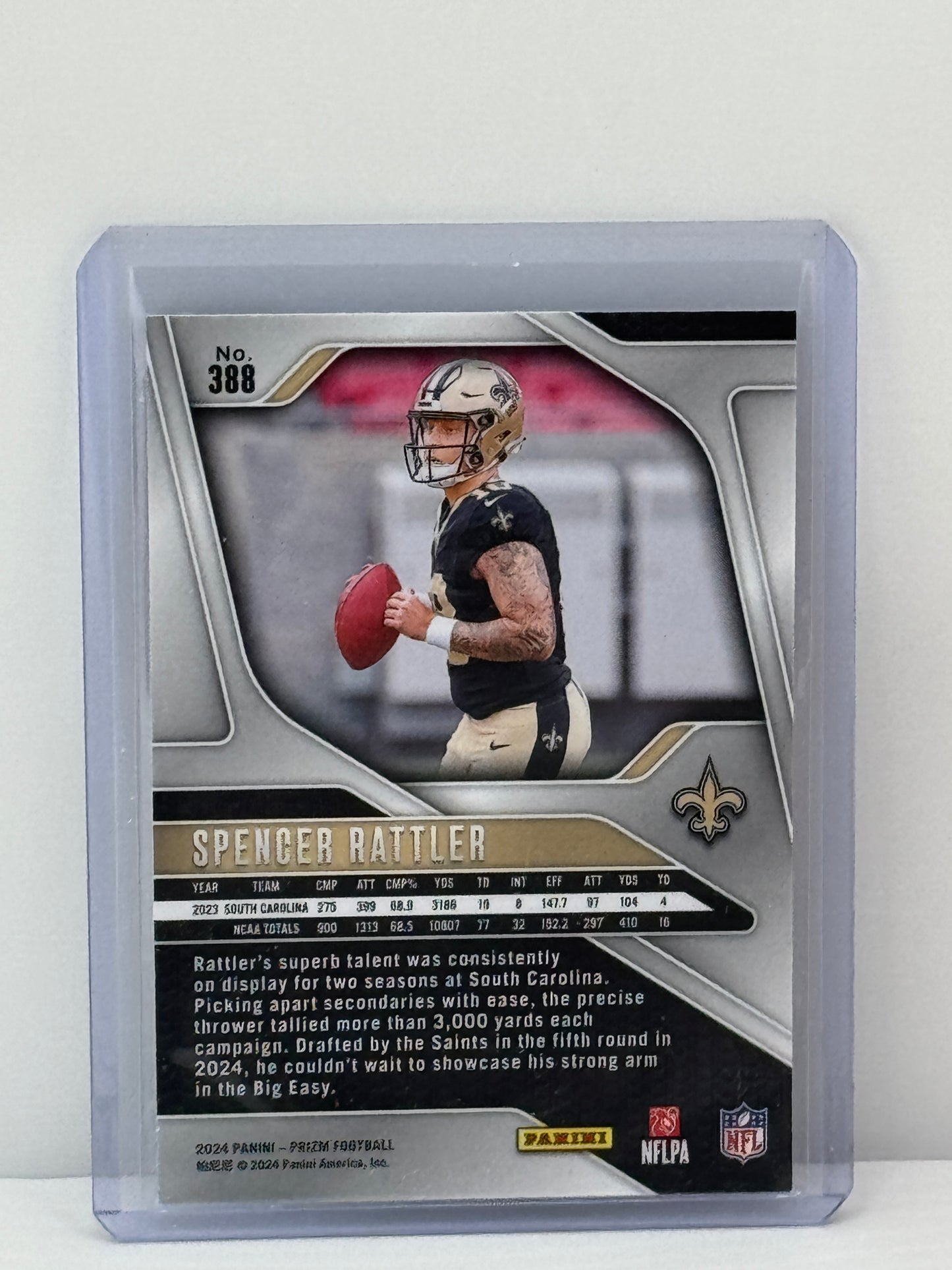 2024 Prizm #388 Spencer Rattler RC New Orleans Saints
