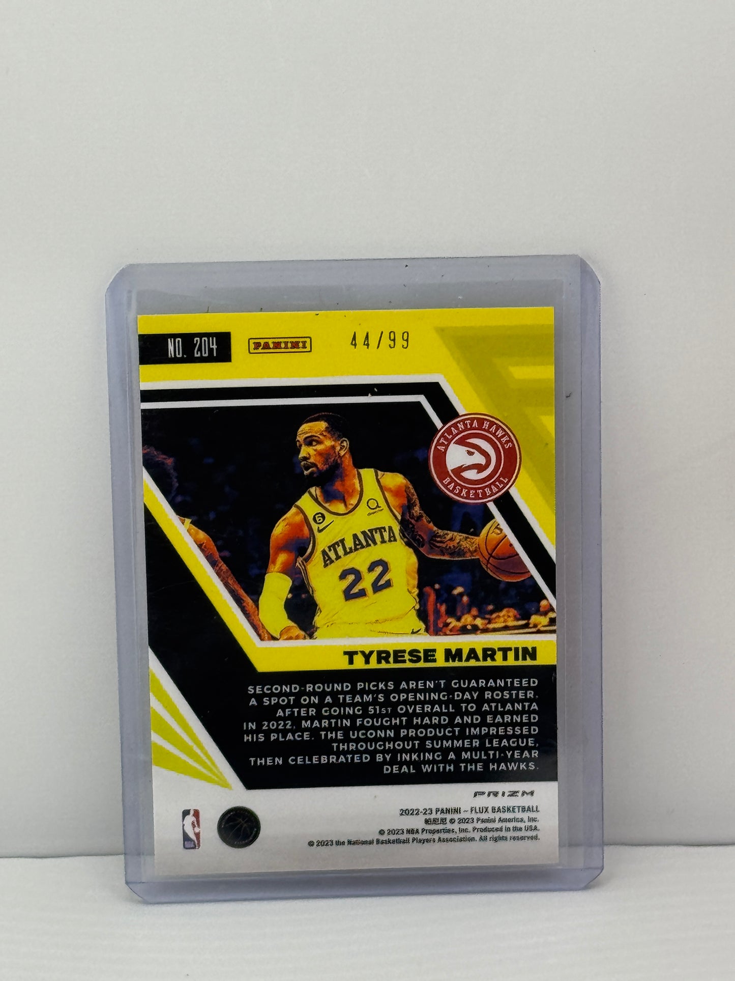 2022-23 Panini Flux #204 Tyrese Martin Red Mojo 44/99 RC Atlanta Hawks